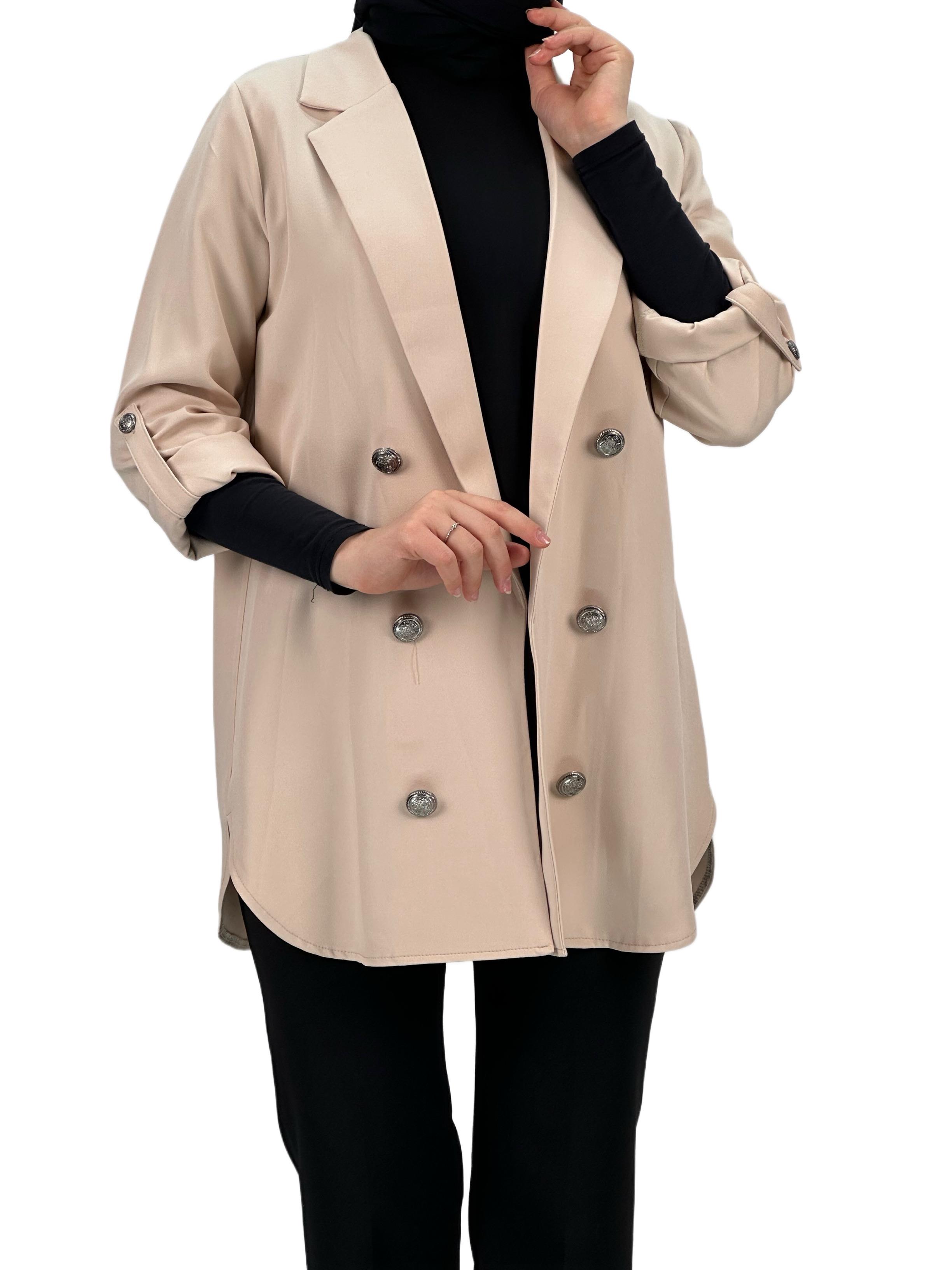 Düğmeli Ceket Krem OTW6050