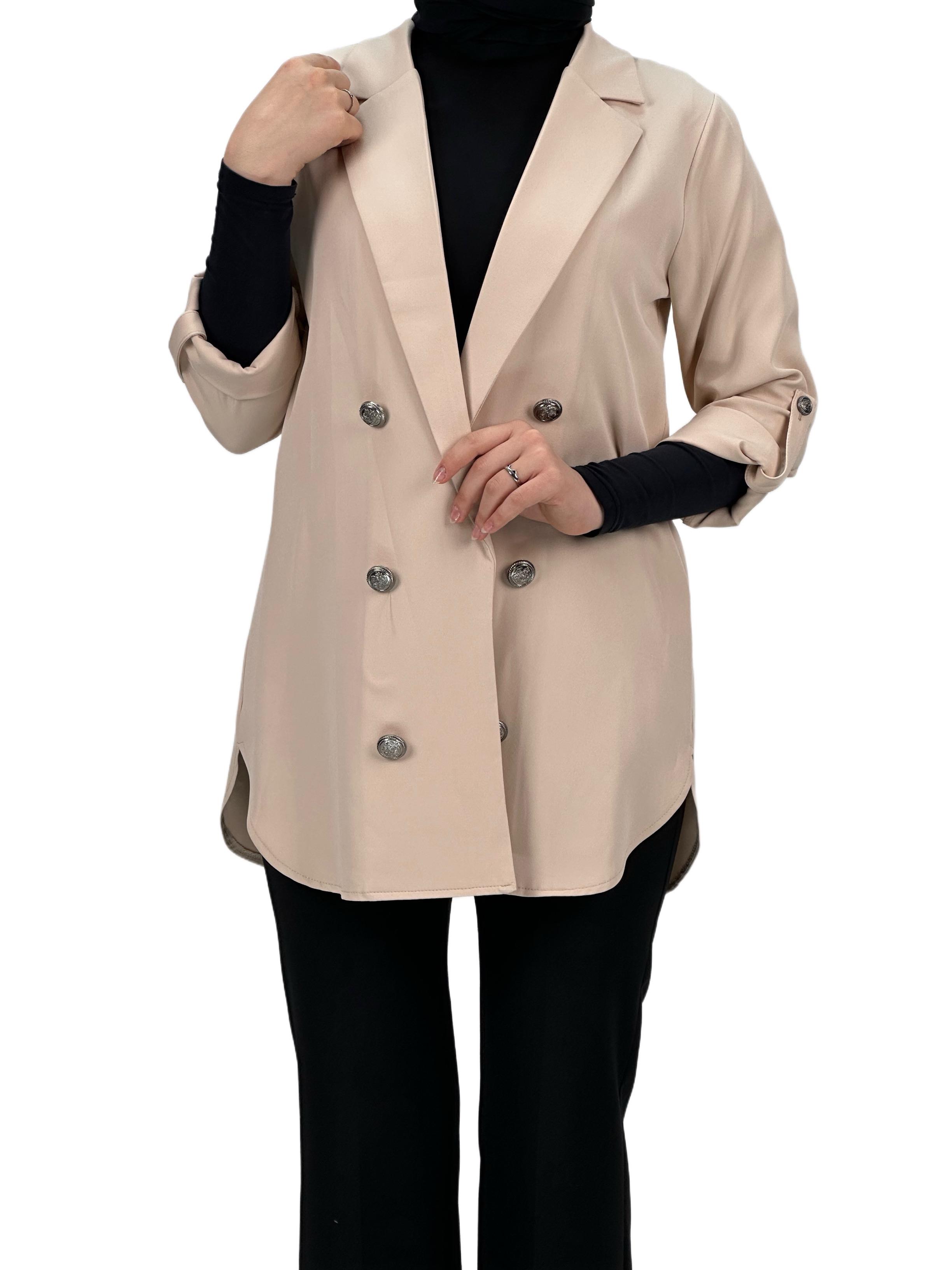 Düğmeli Ceket Krem OTW6050