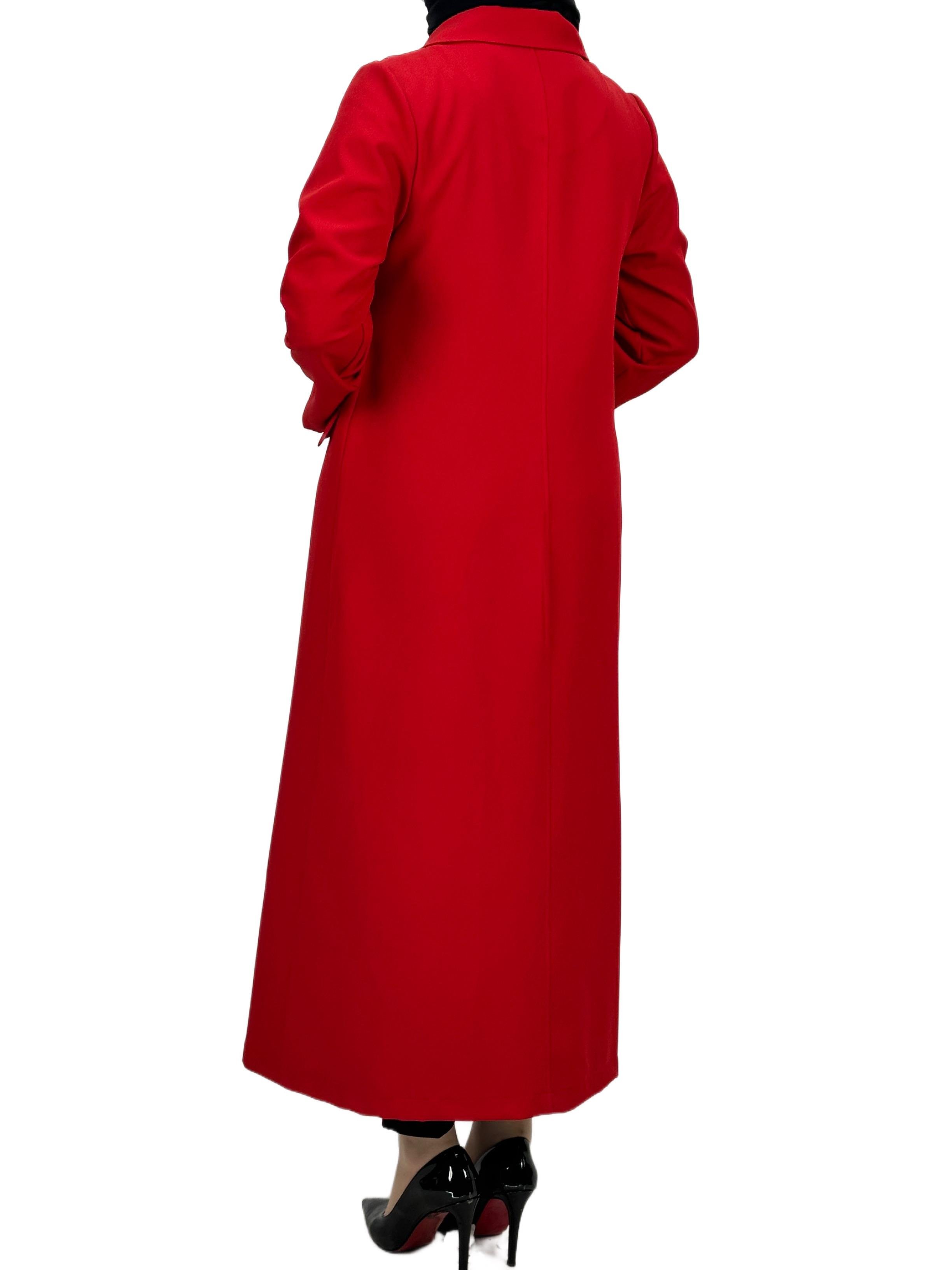 Düğmeli Uzun Blazer Ceket Kırmızı OTW3226