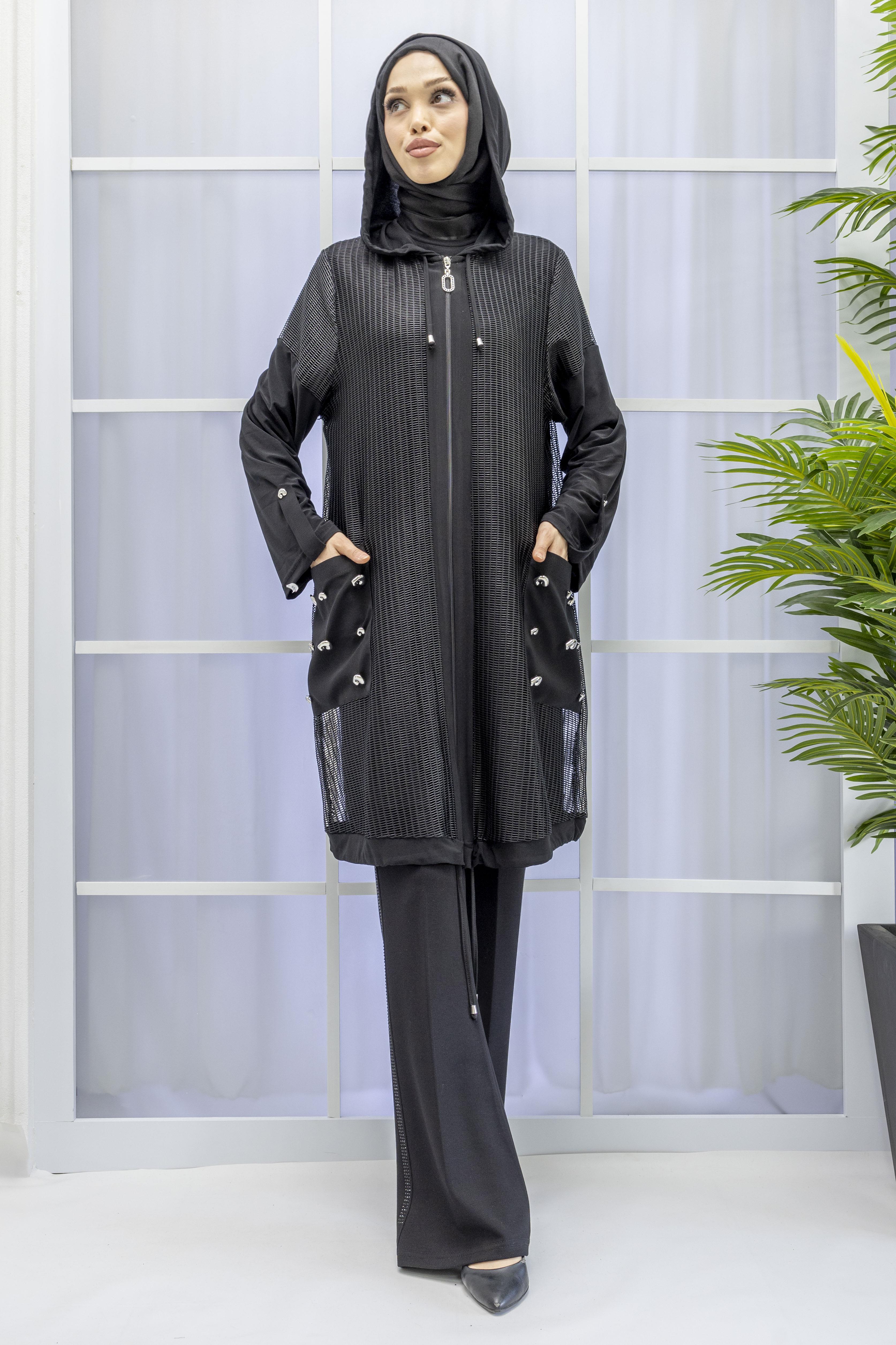 DULE BÜYÜK BEDEN FİLELİ KAP Siyah OTW584