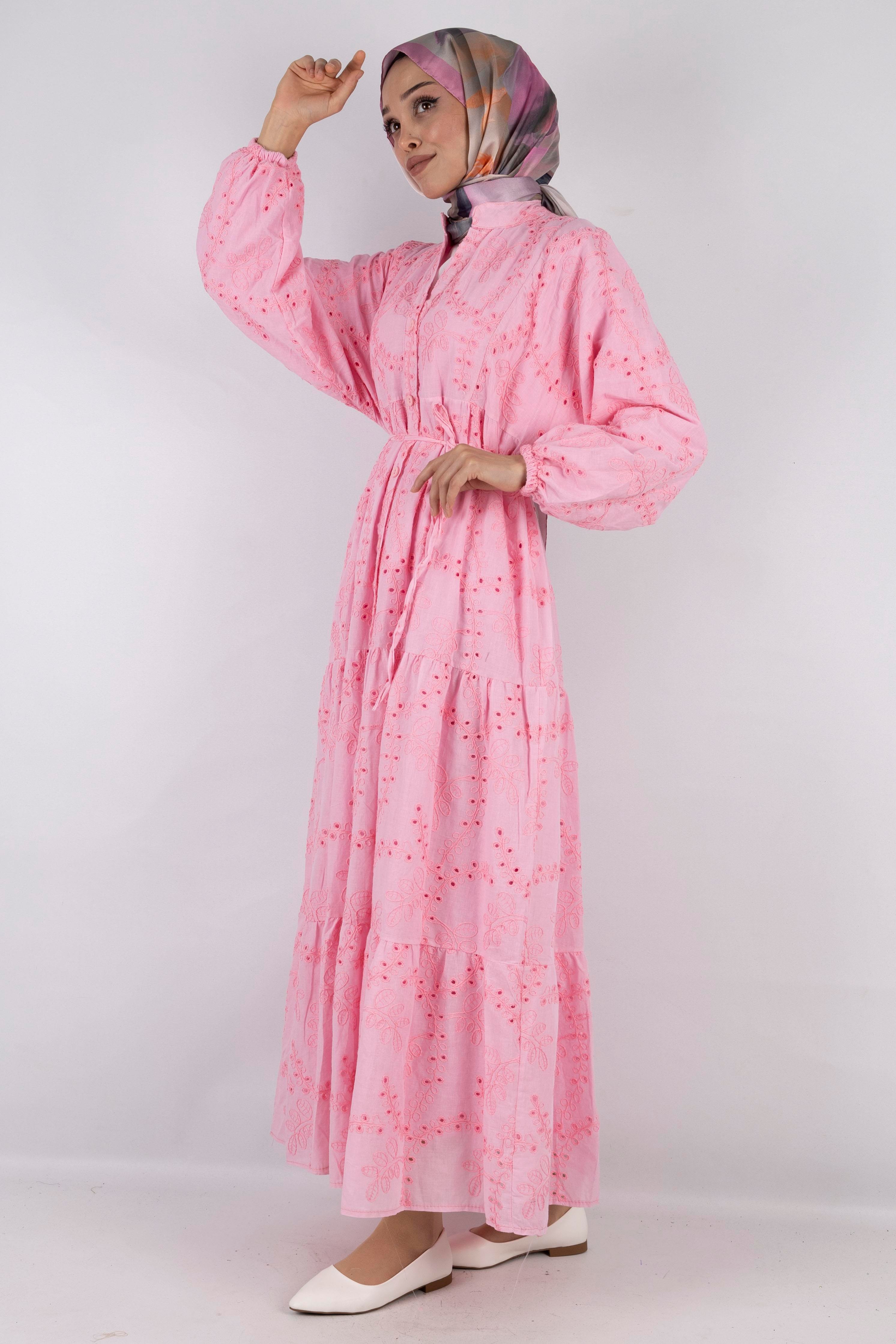 Fisto Elbise Pembe OTW2755