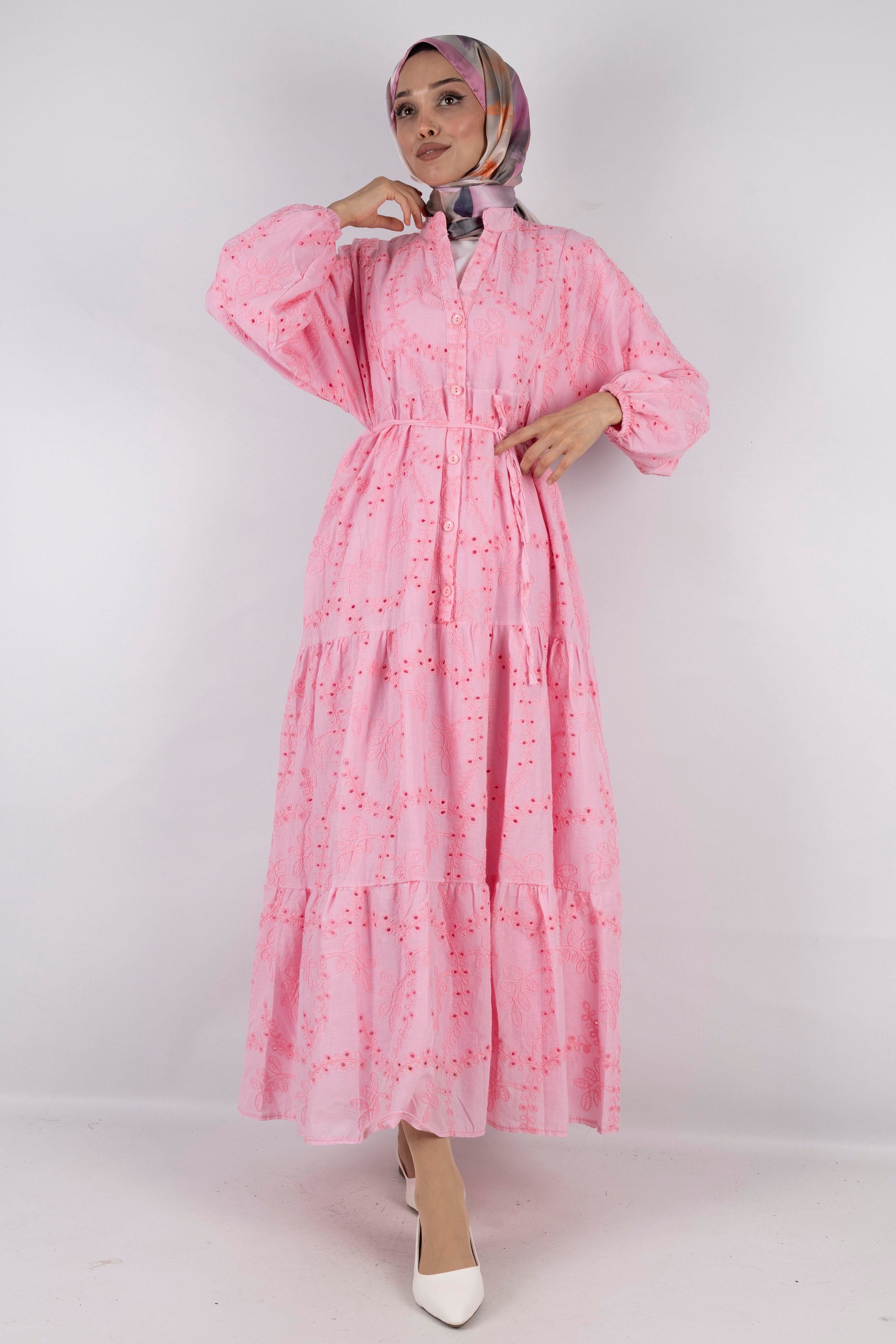 Fisto Elbise Pembe OTW2755