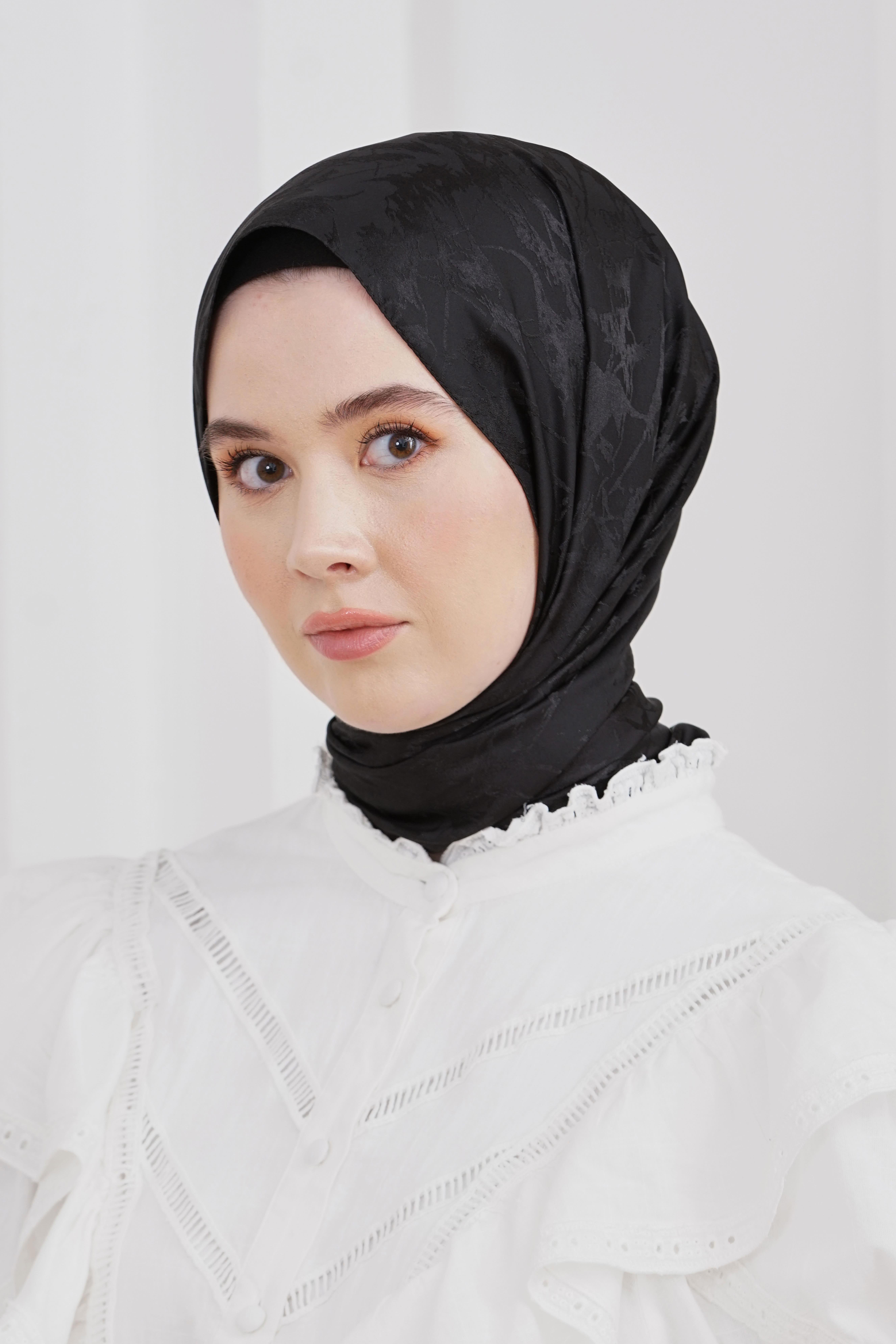 Floş Jakar Mermer Şal Siyah OTW4257