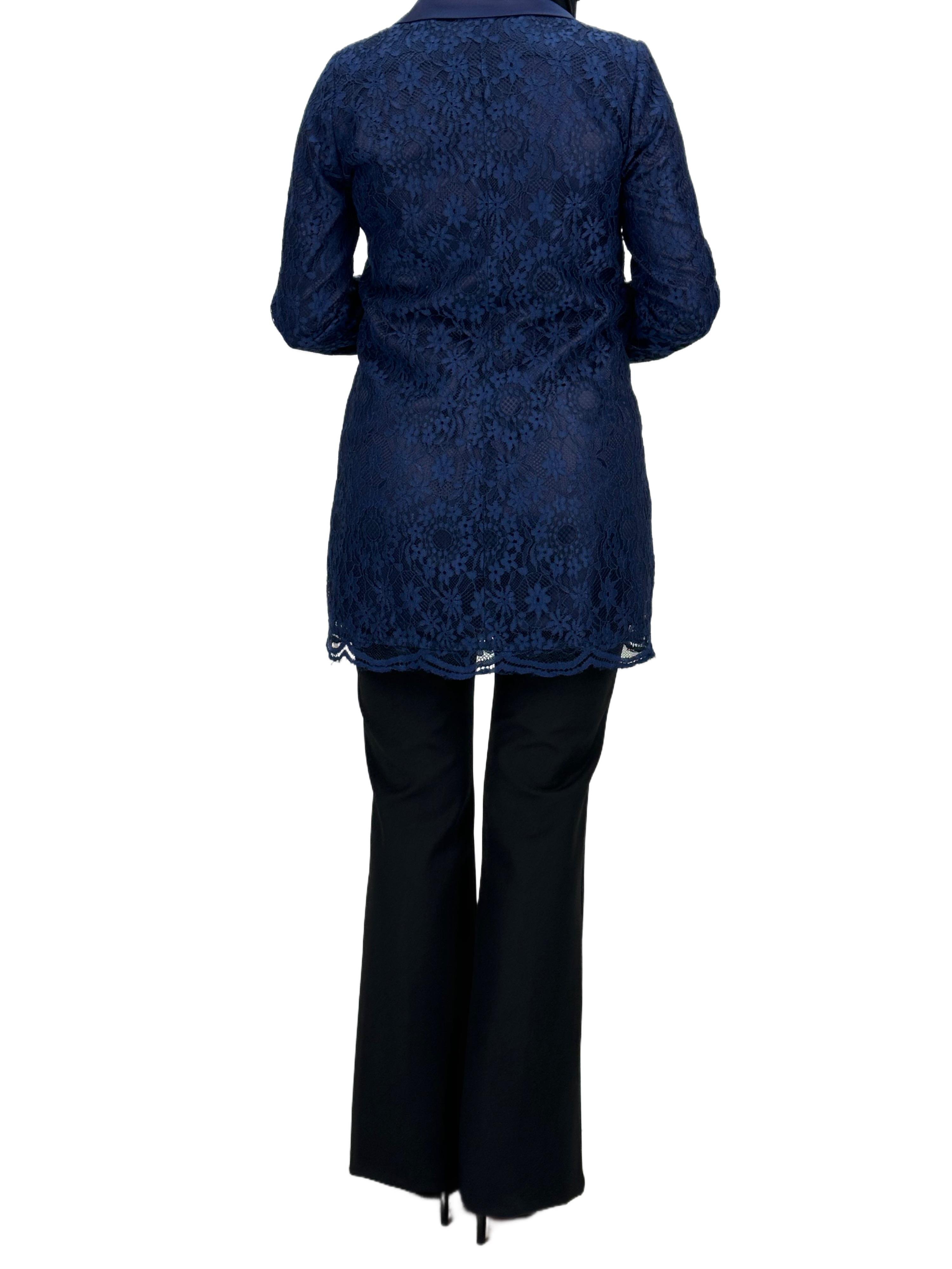 Güpürlü Blazer Ceket Lacivert OTW1099