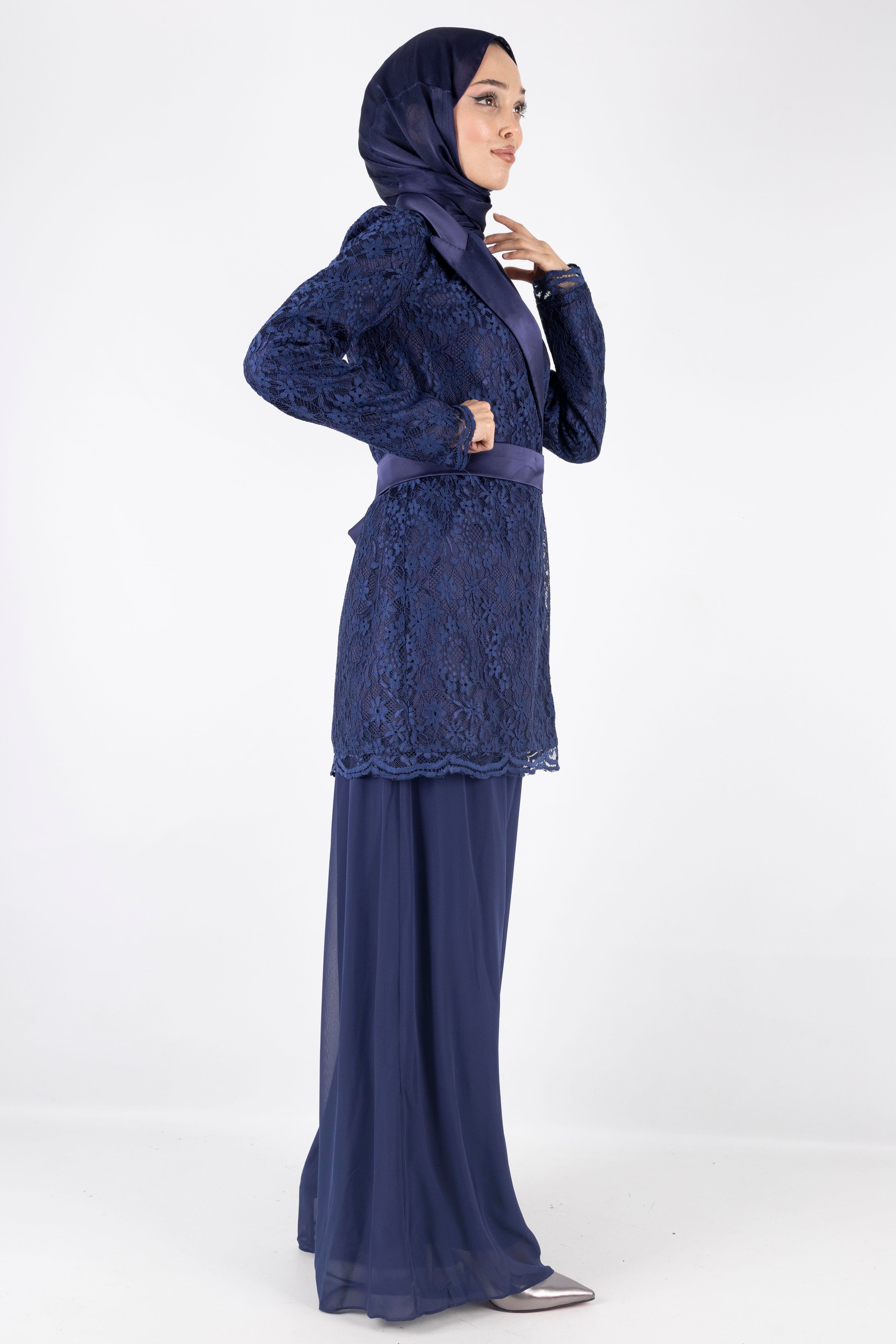 Güpürlü Blazer Ceket Lacivert OTW1099