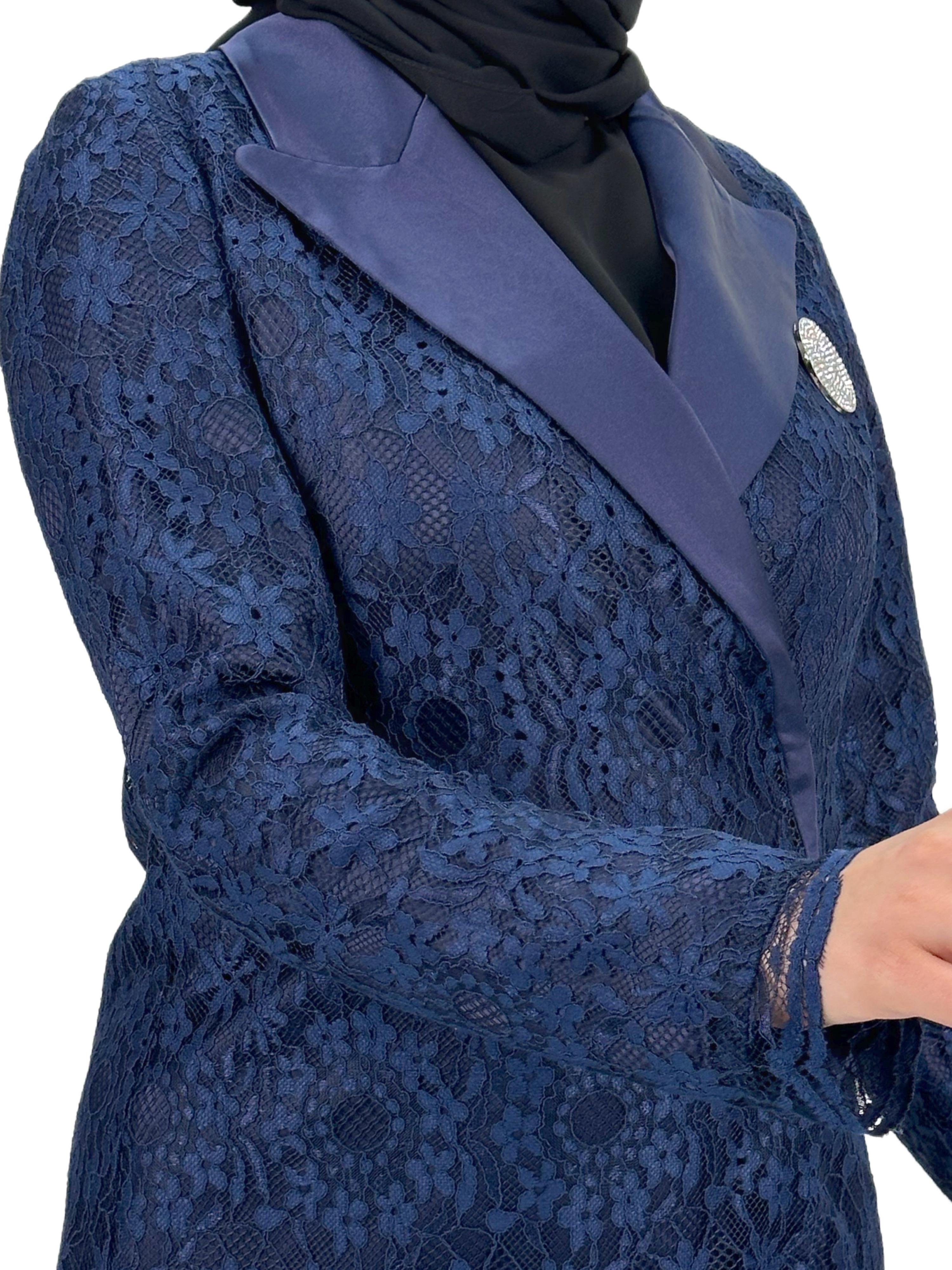 Güpürlü Blazer Ceket Lacivert OTW1099