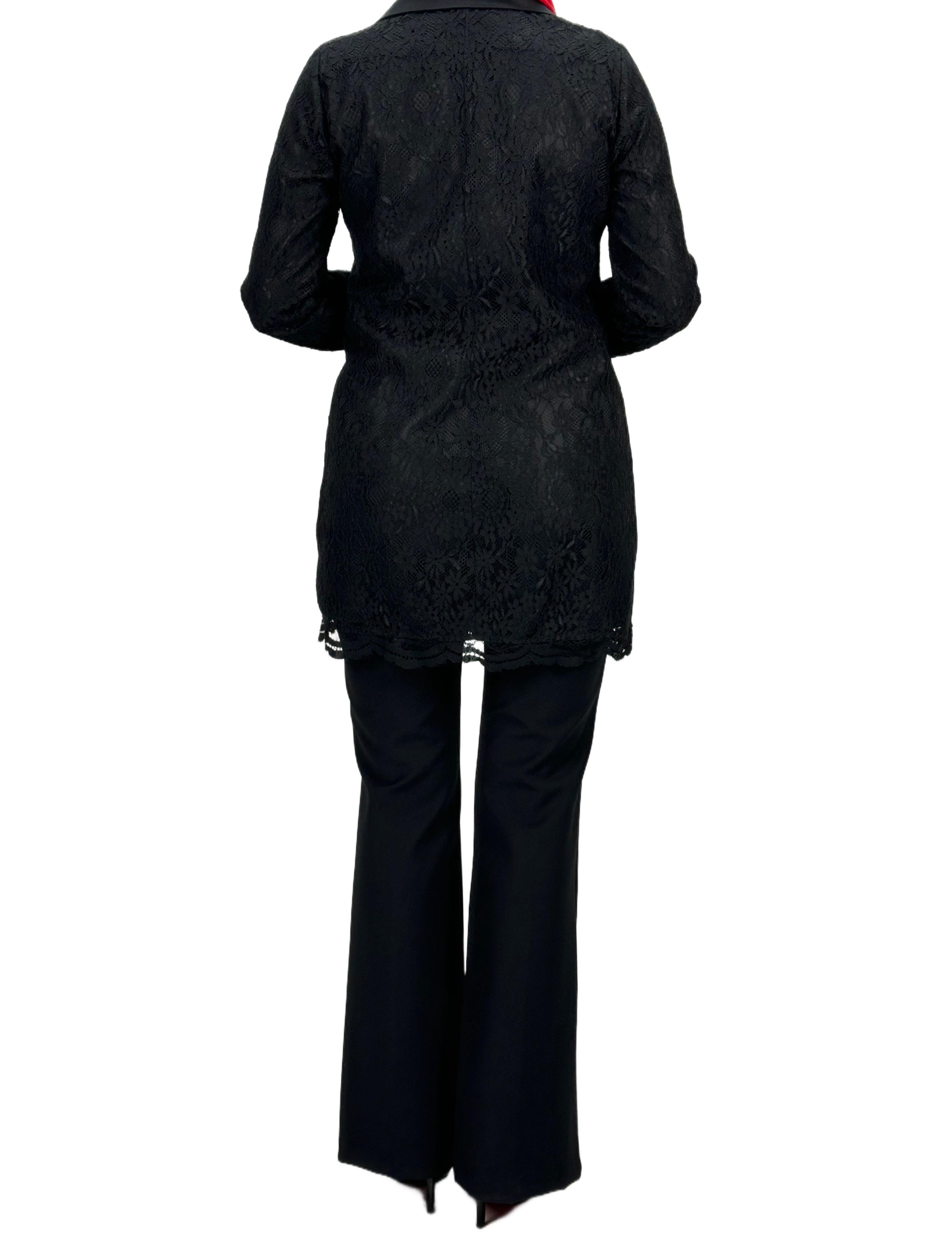 Güpürlü Blazer Ceket Siyah OTW1099