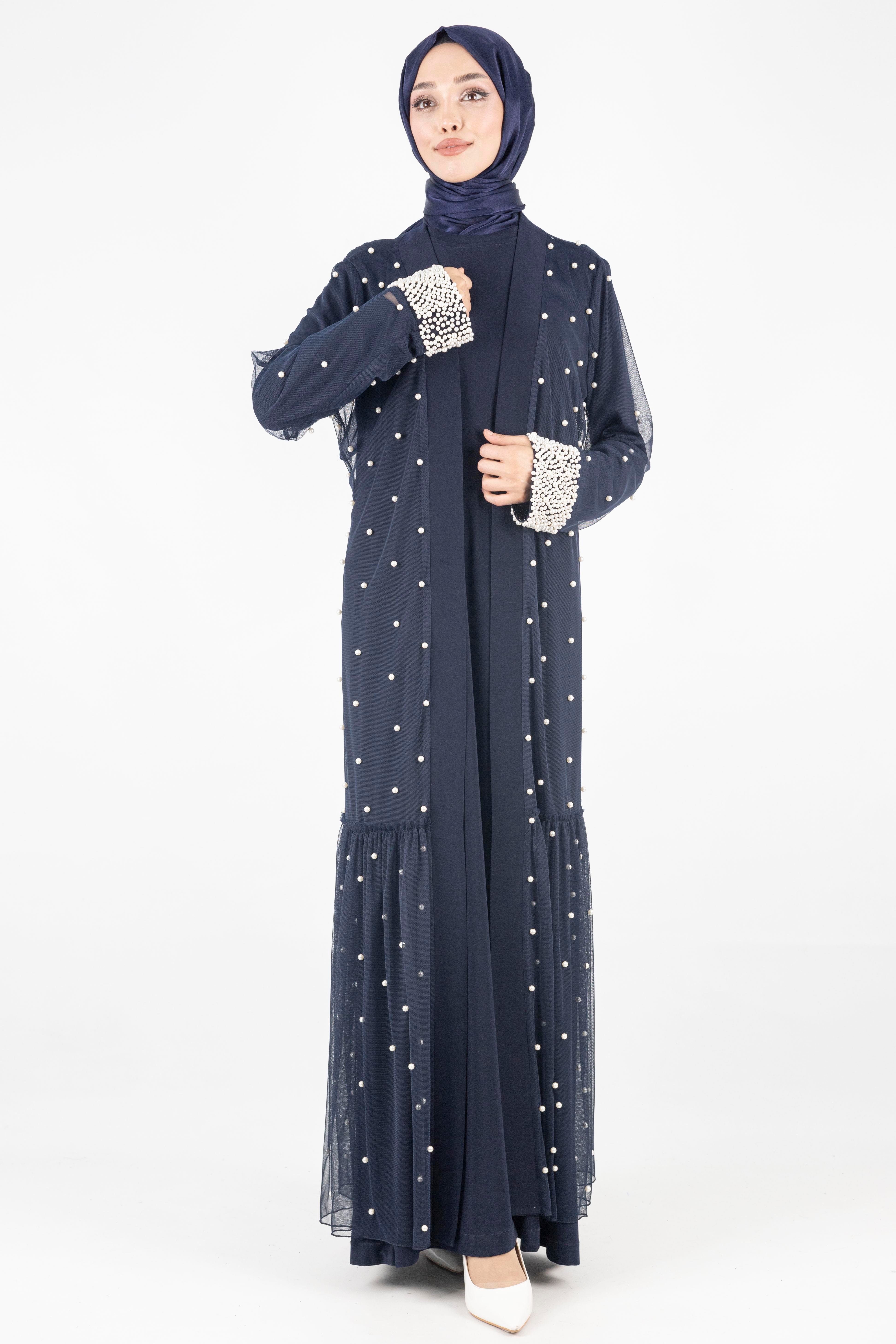 İncili Abayalı Takım Lacivert OTW36236