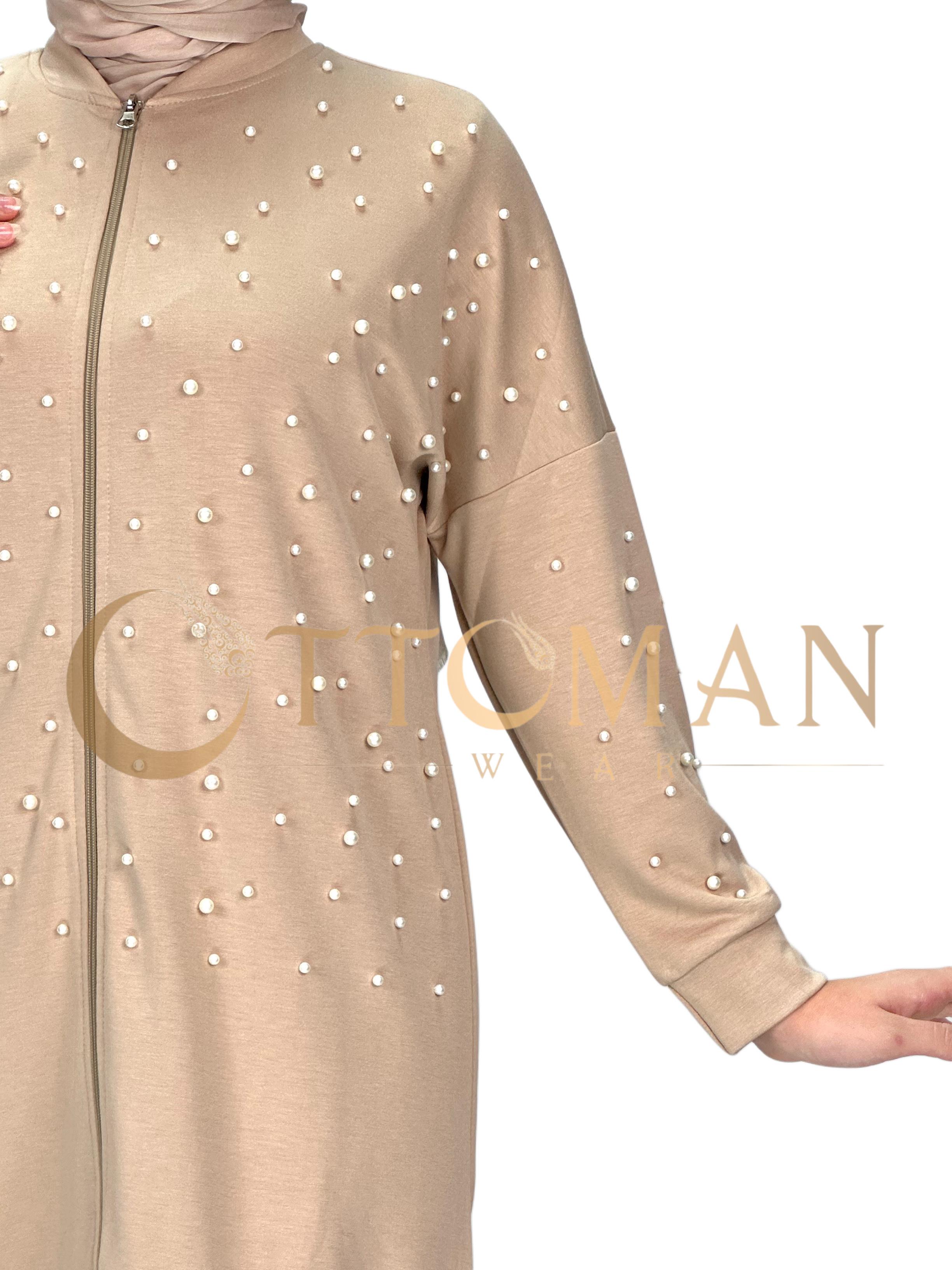 İncili Pantolonlu Takım Bej OTW2143