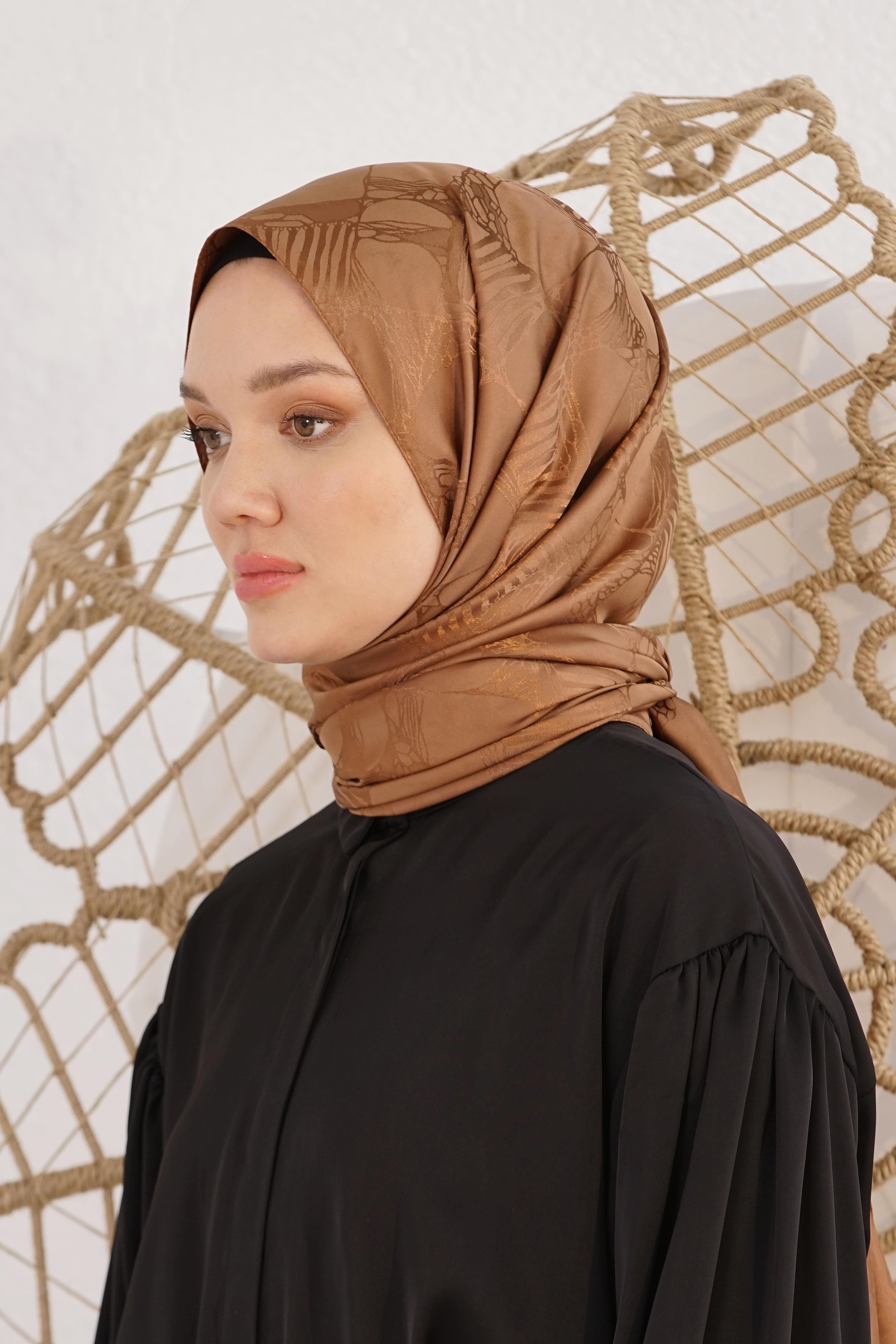 Jakar Retro Şal Açık Kahve OTW4261