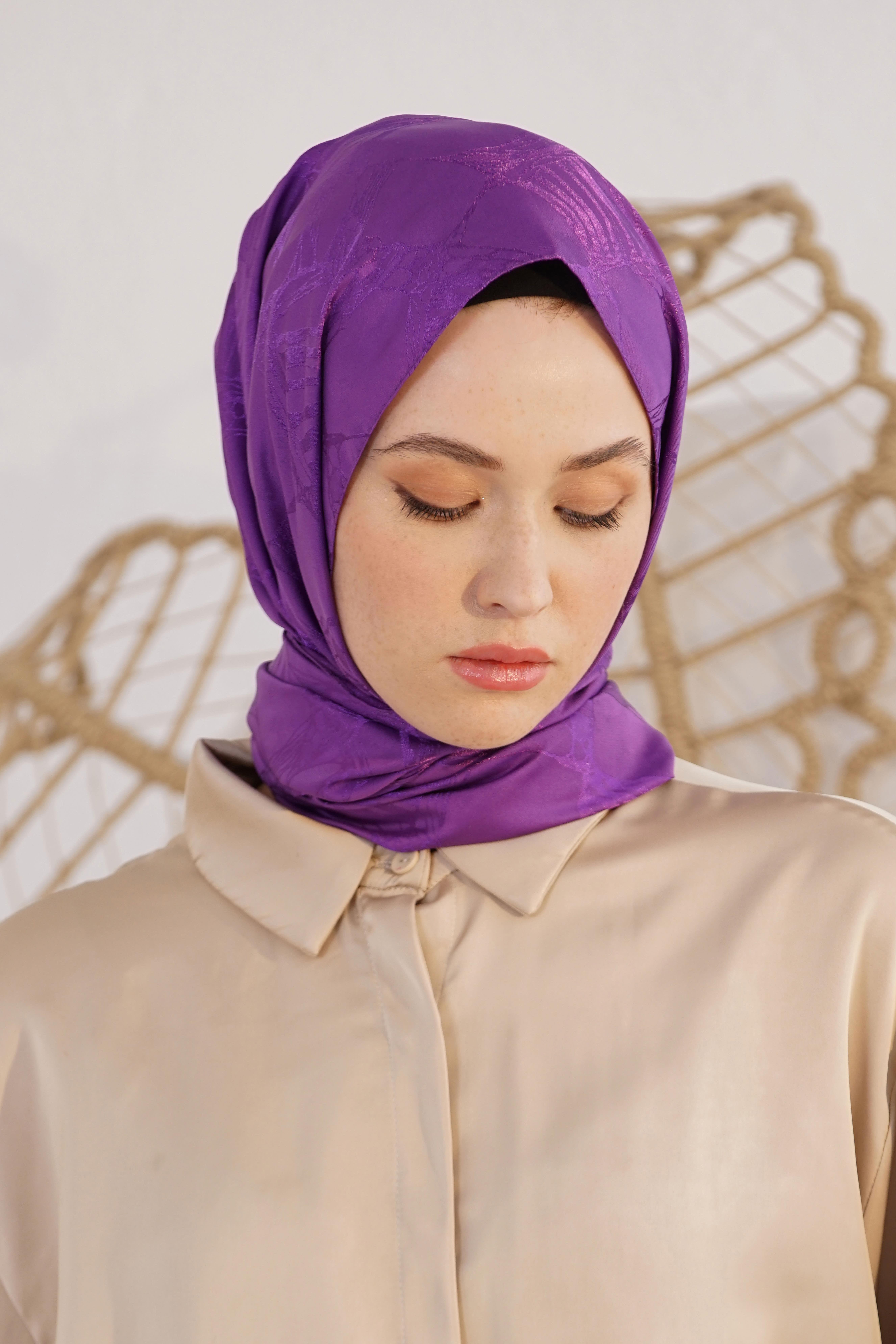 Jakar Retro Şal Mürdüm OTW4261