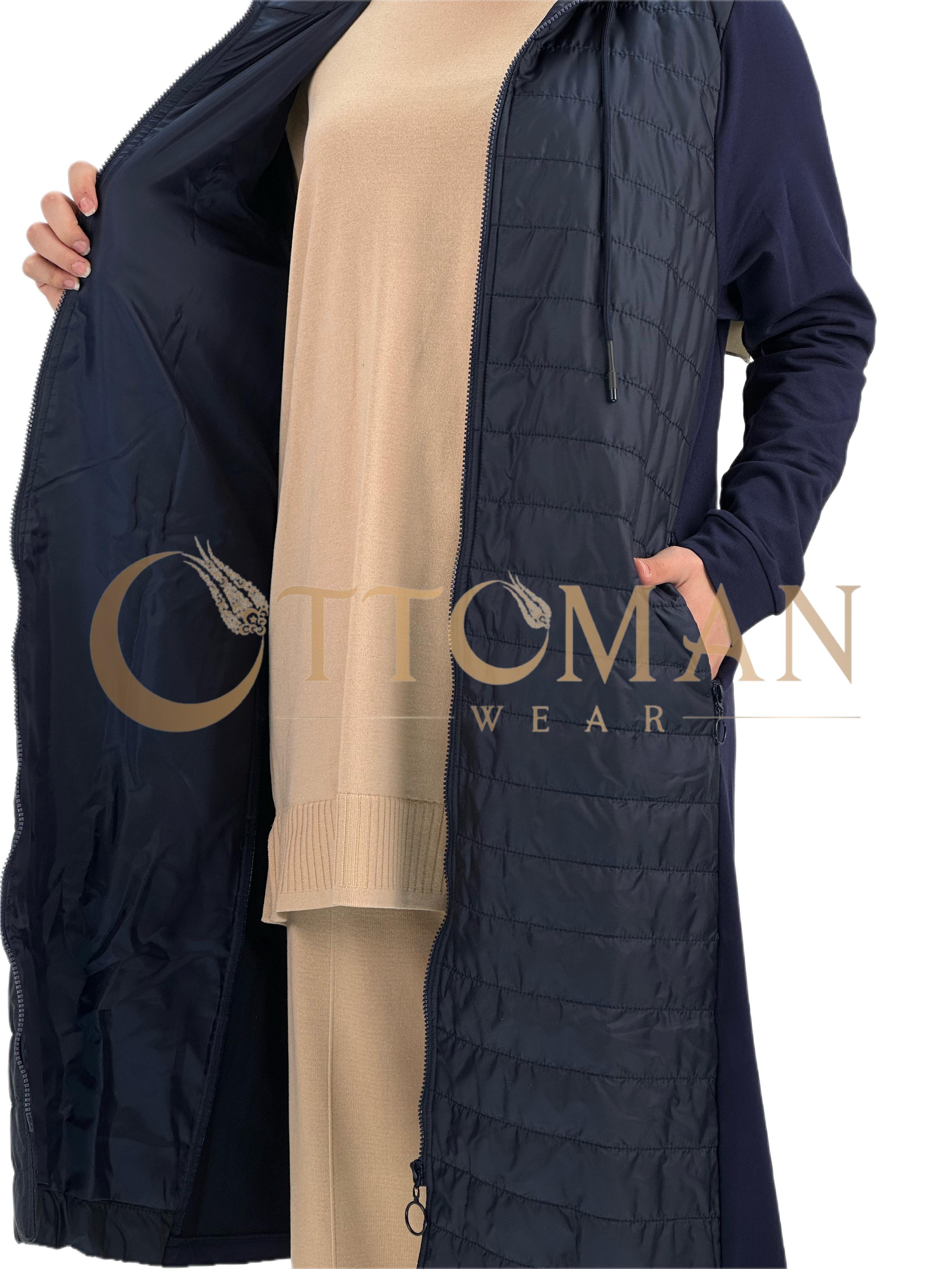 Kapitone Ceket Lacivert OTW25037