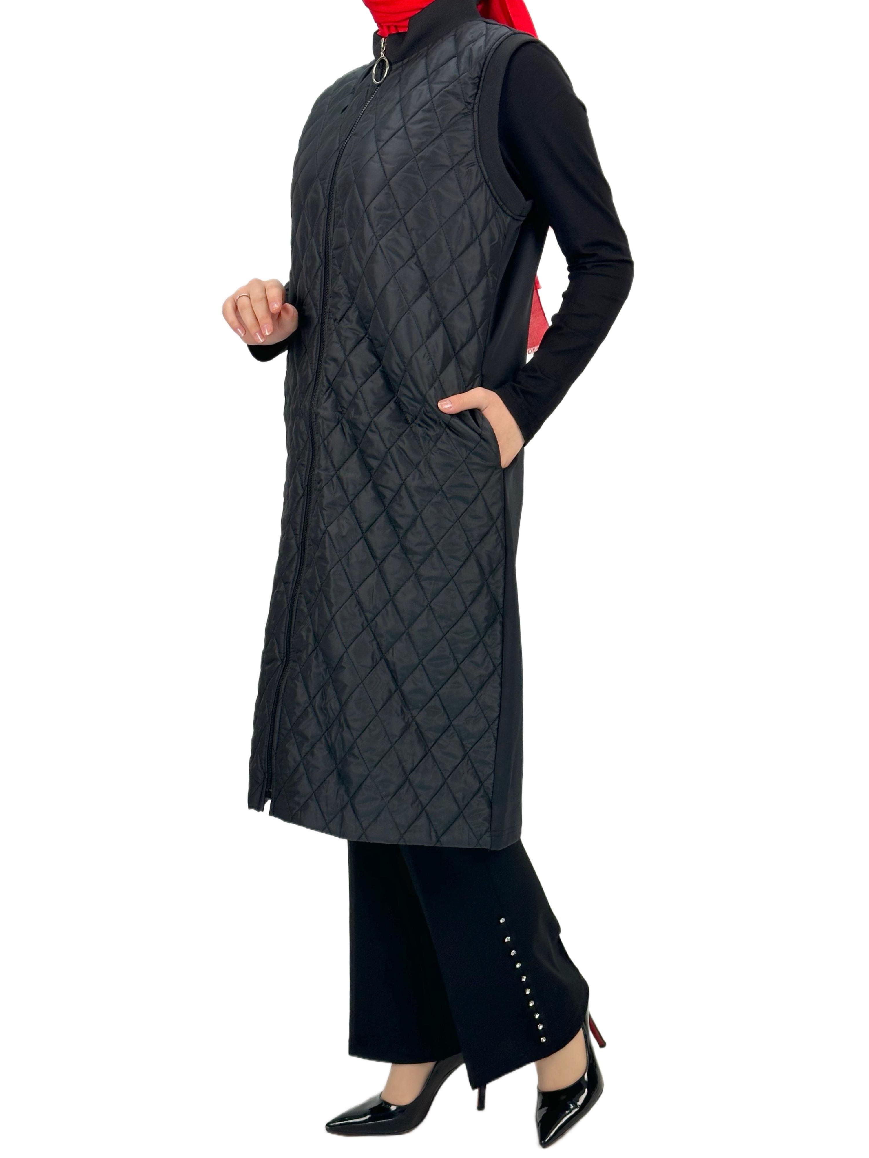 Kapitone Yelek Siyah OTW735