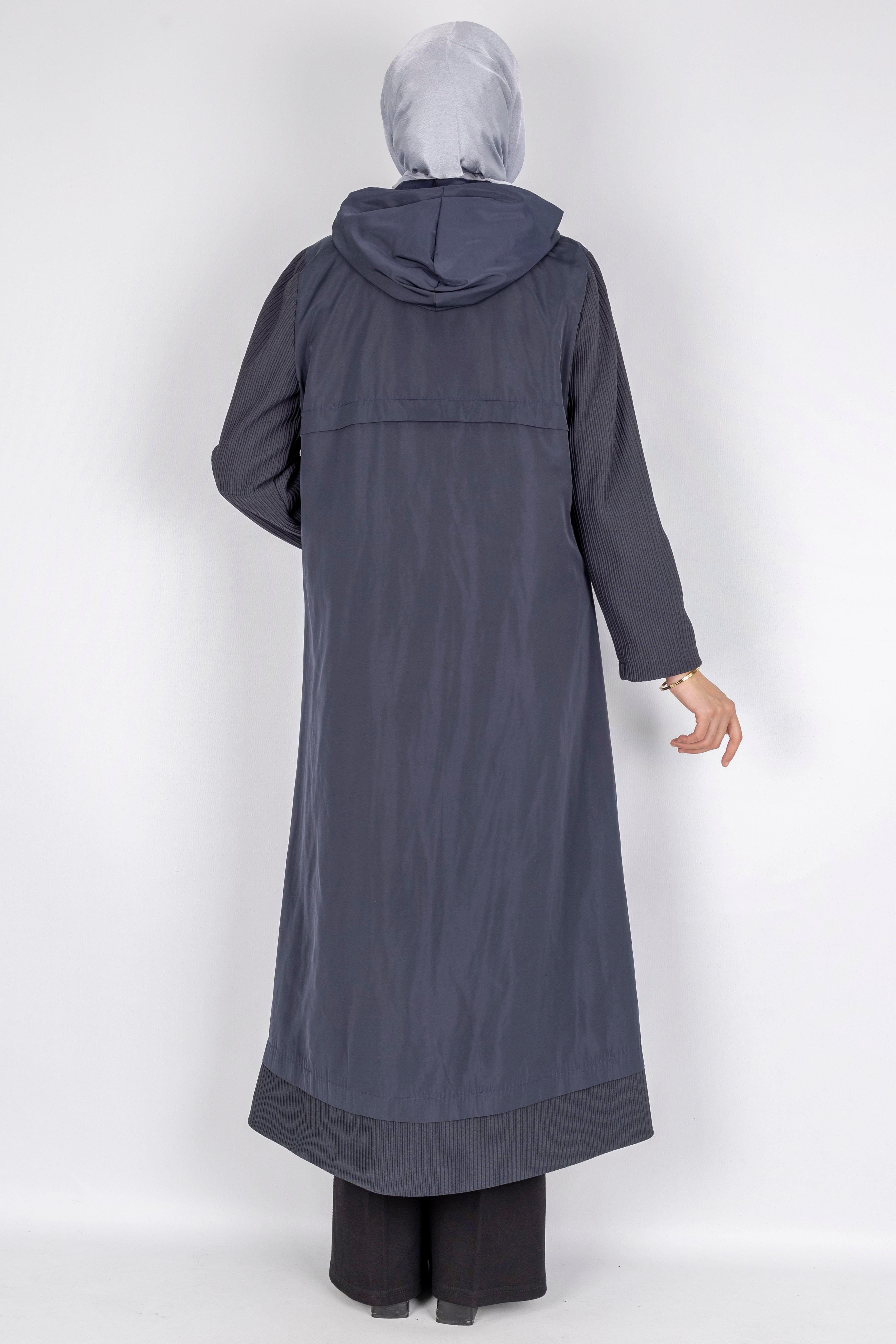 Kapüşonlu Spor Tesettür Kap Lacivert OTW1458