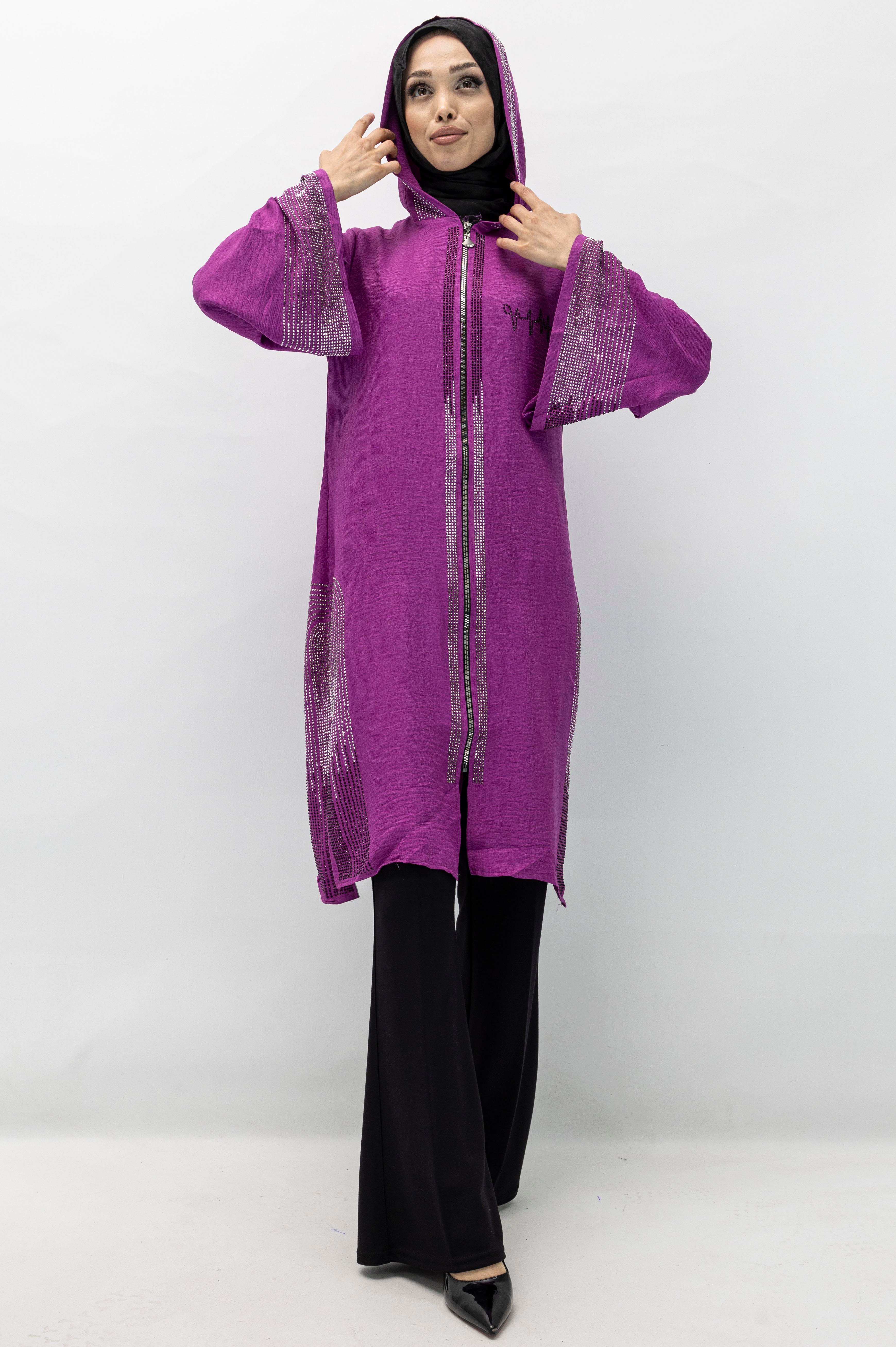 KETEN KAP Mor OTW6290TAŞLI