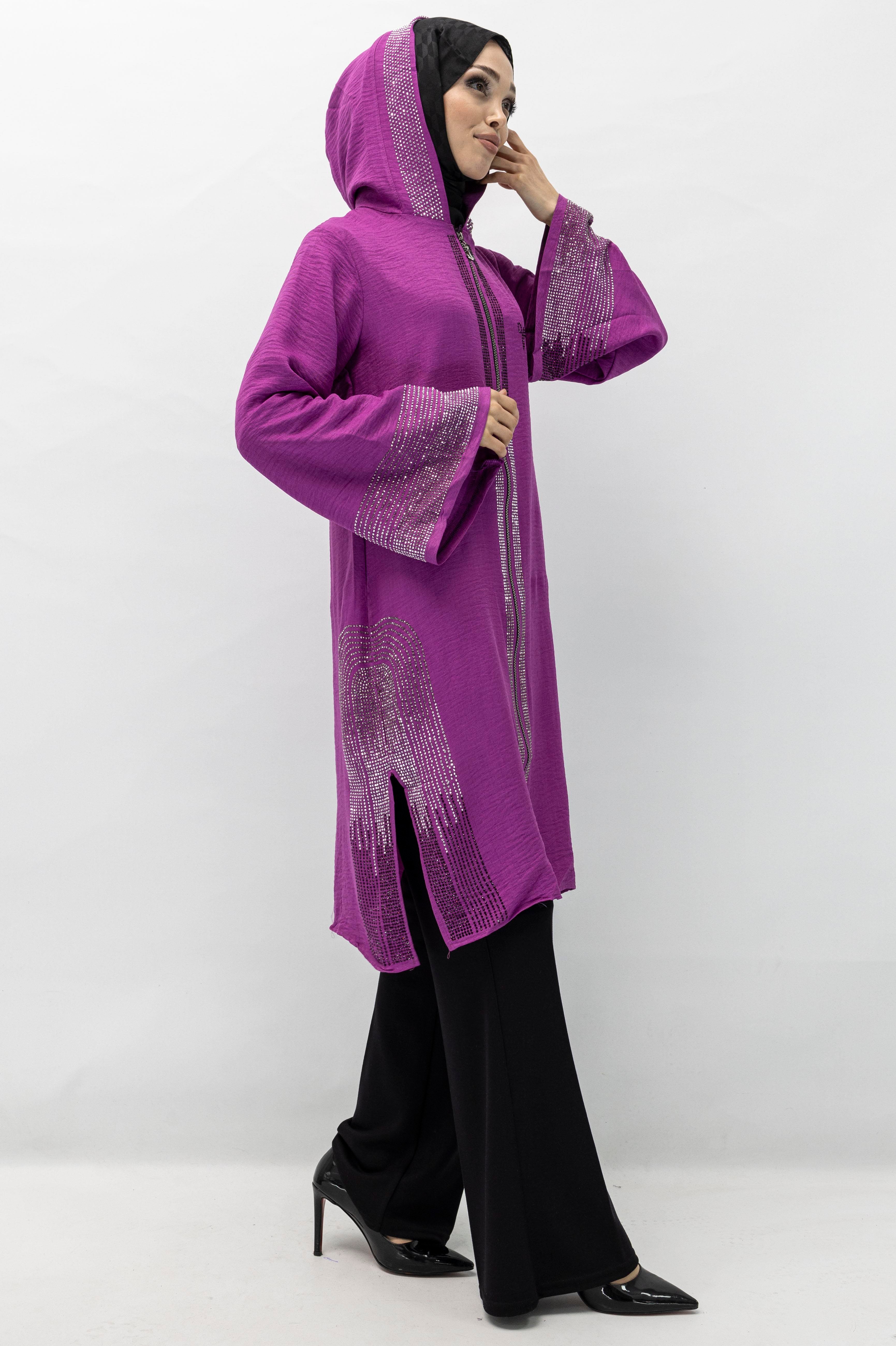 KETEN KAP Mor OTW6290TAŞLI