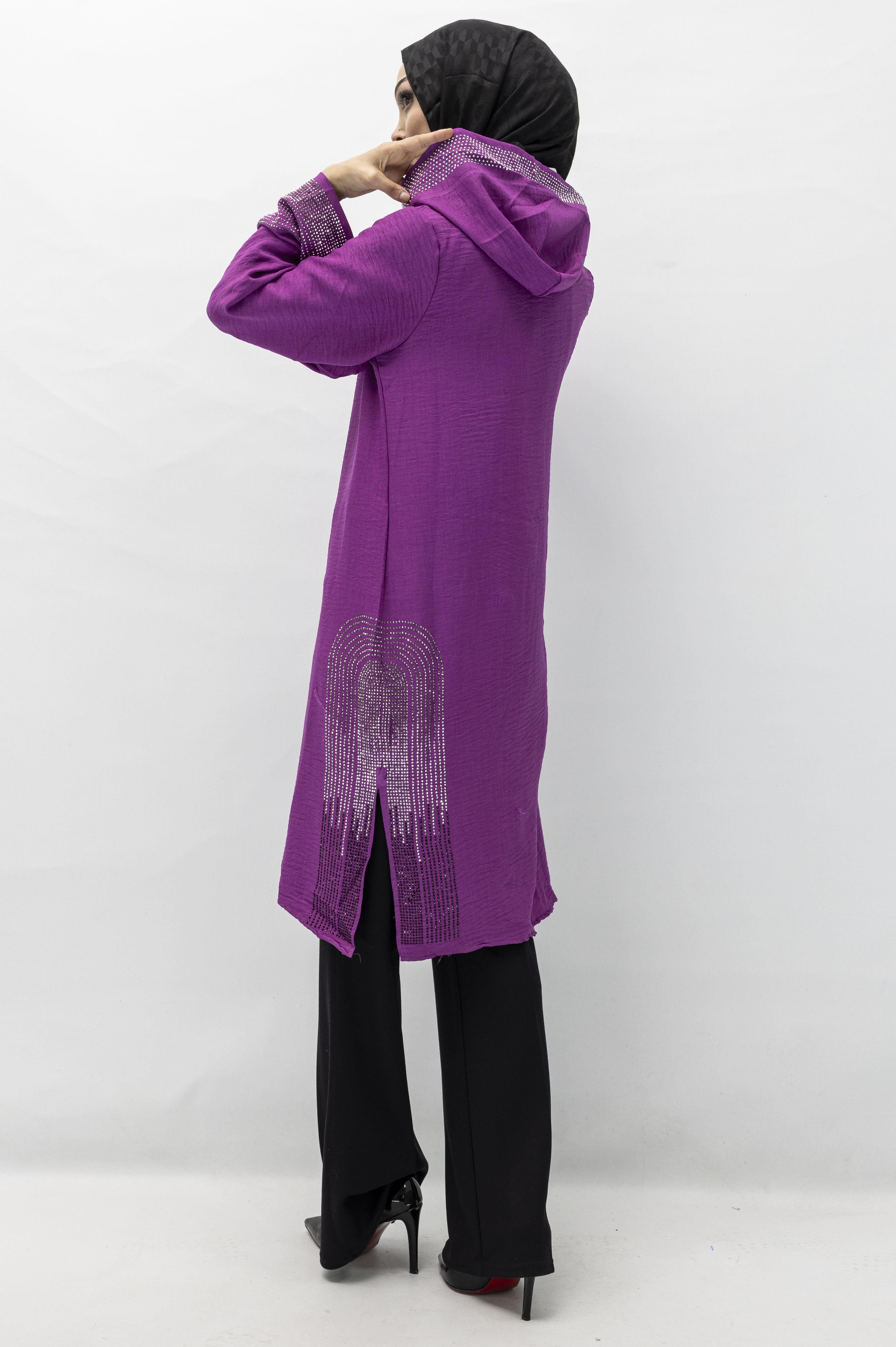 KETEN KAP Mor OTW6290TAŞLI