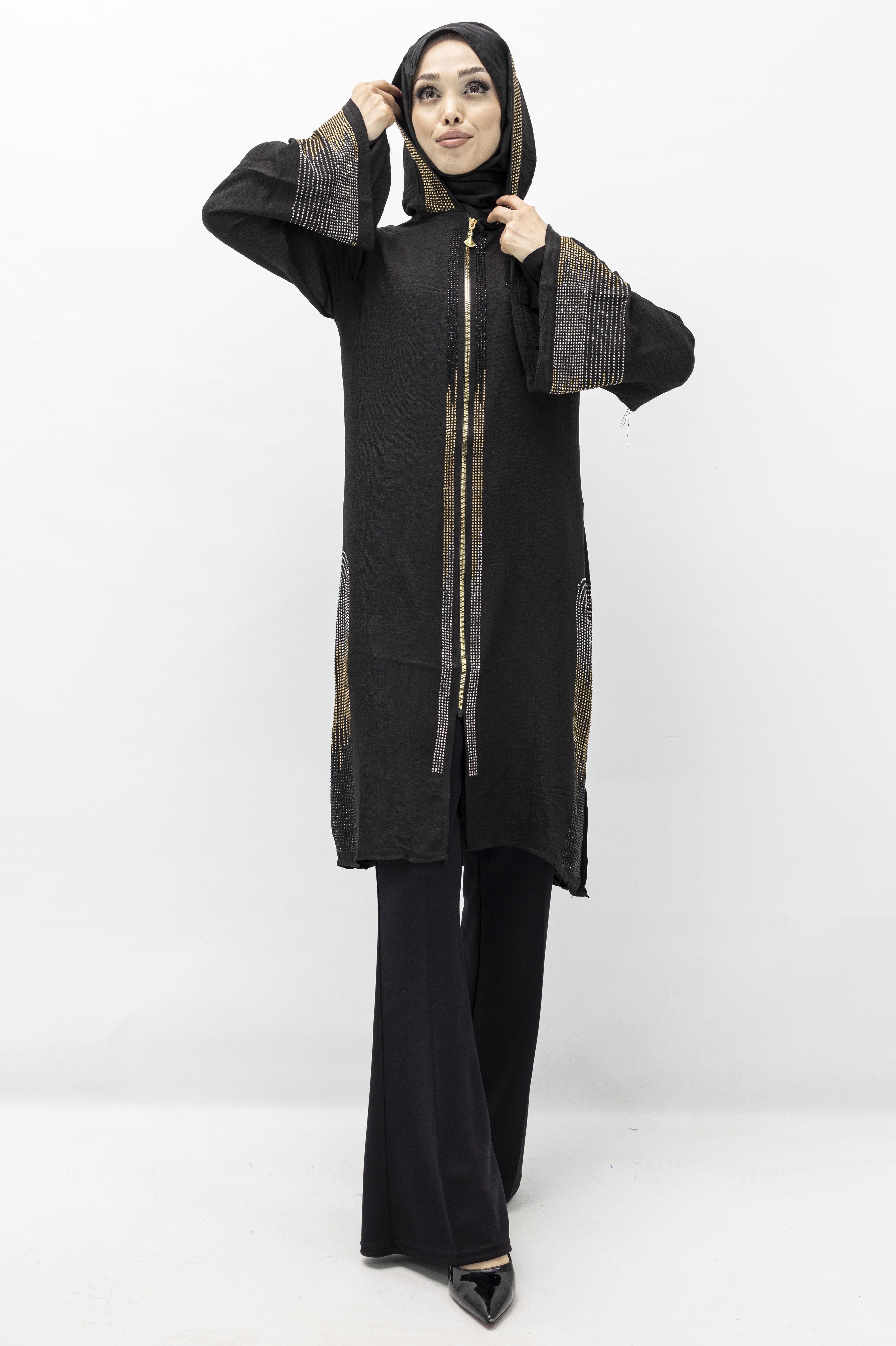 KETEN KAP Siyah OTW6290TAŞLI