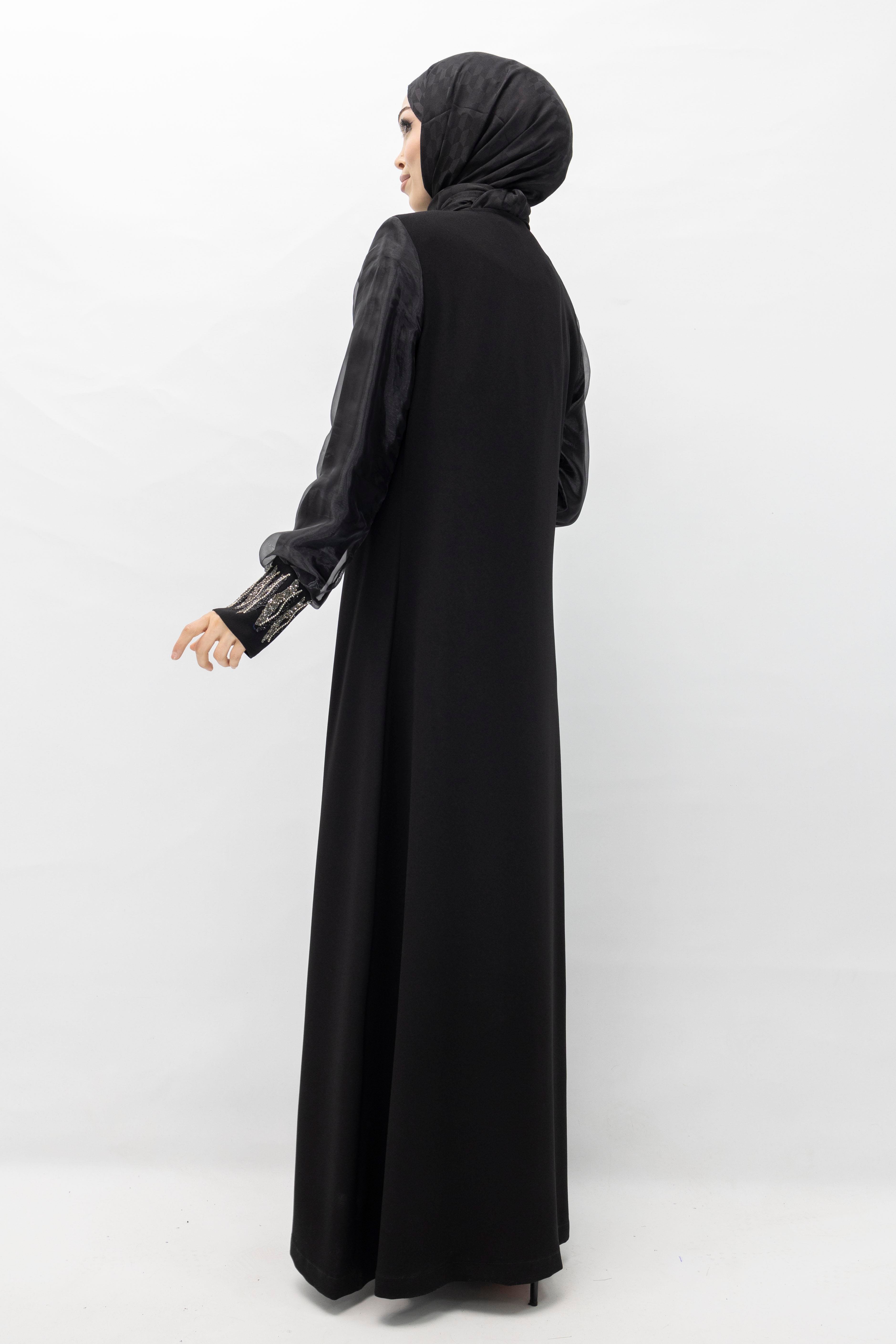 Kolları Organze Ferace Siyah OTW36185