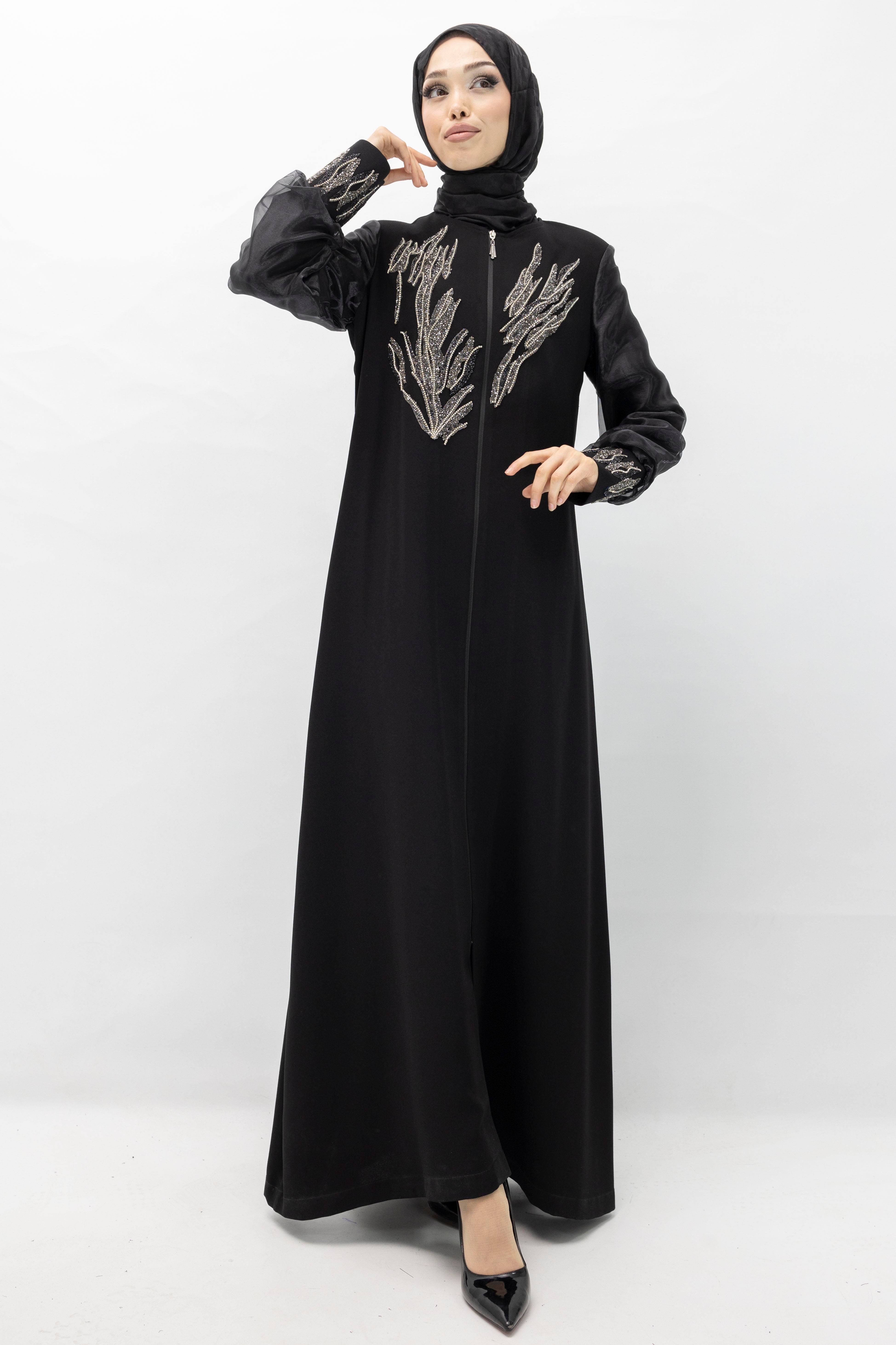 Kolları Organze Ferace Siyah OTW36185