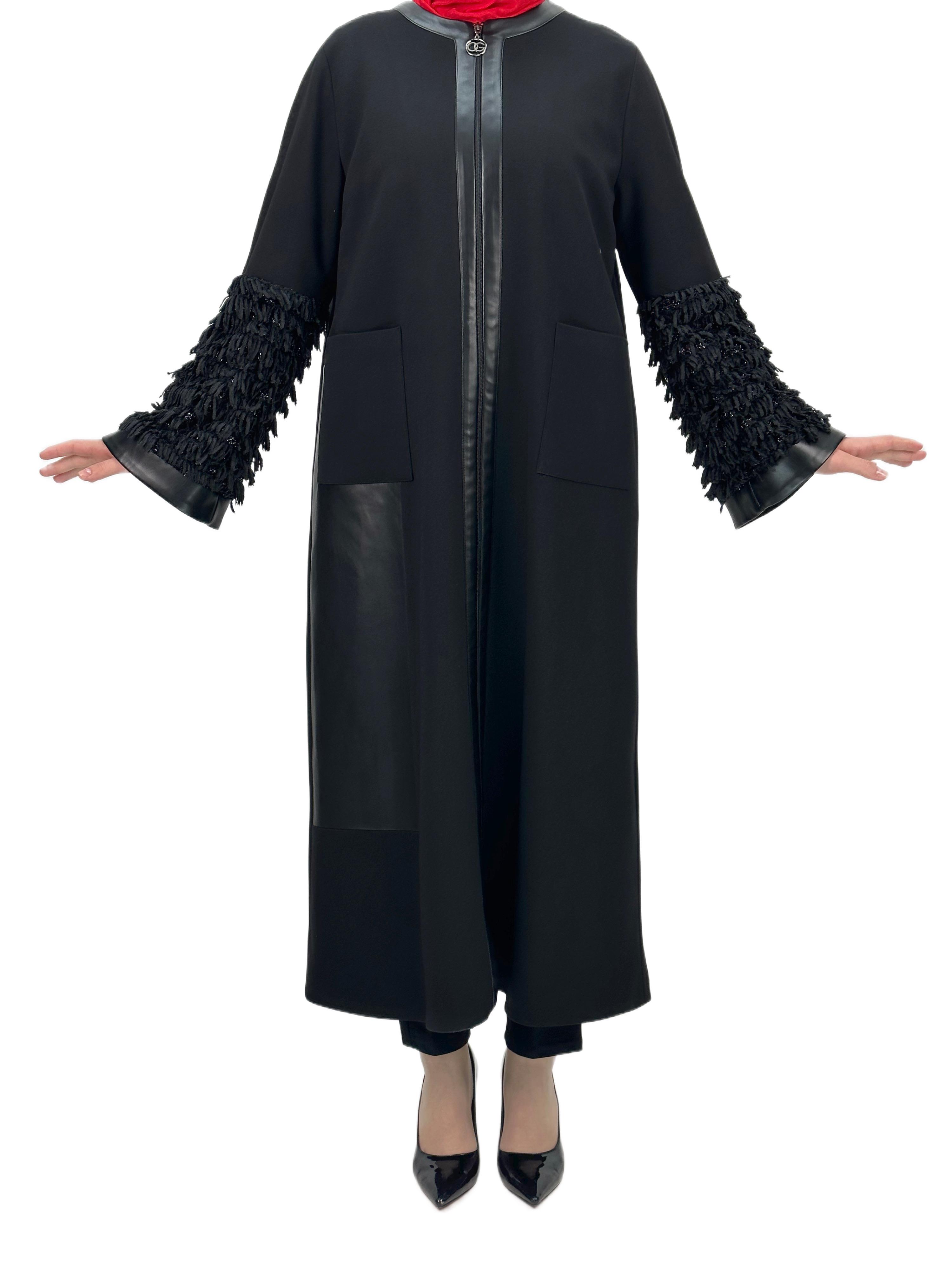 Kolları Püsküllü Kap Siyah OTW1398