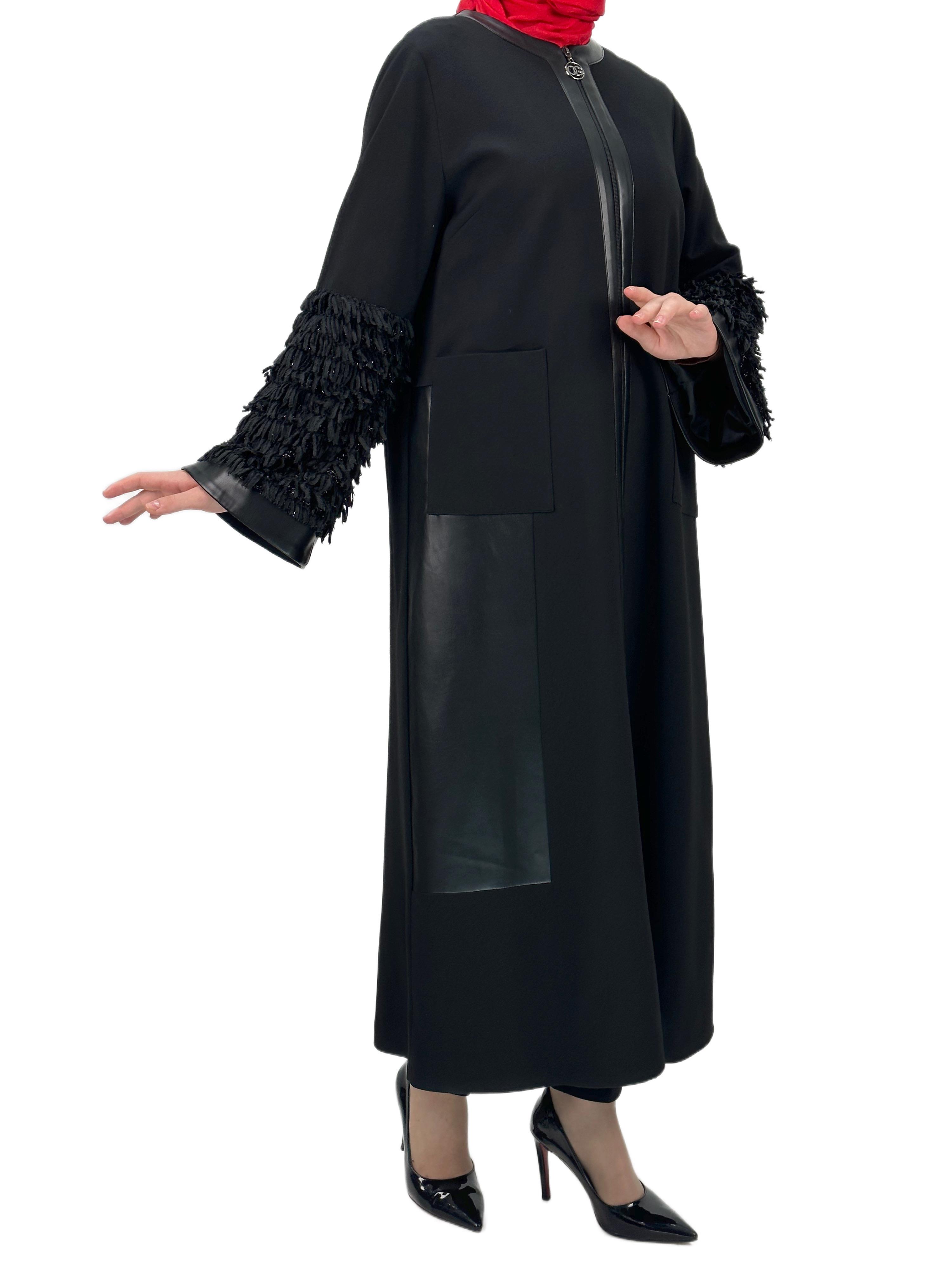Kolları Püsküllü Kap Siyah OTW1398