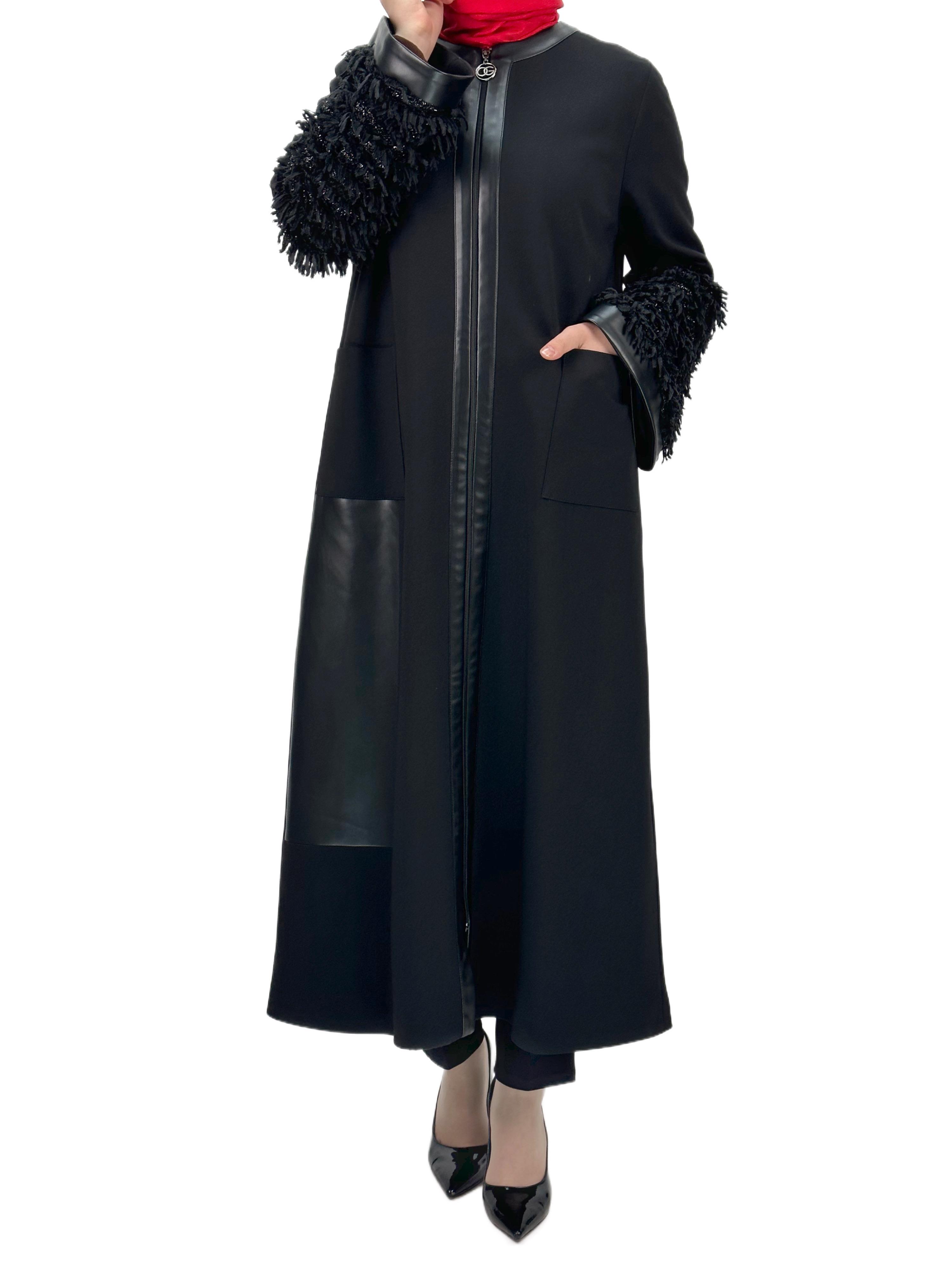 Kolları Püsküllü Kap Siyah OTW1398