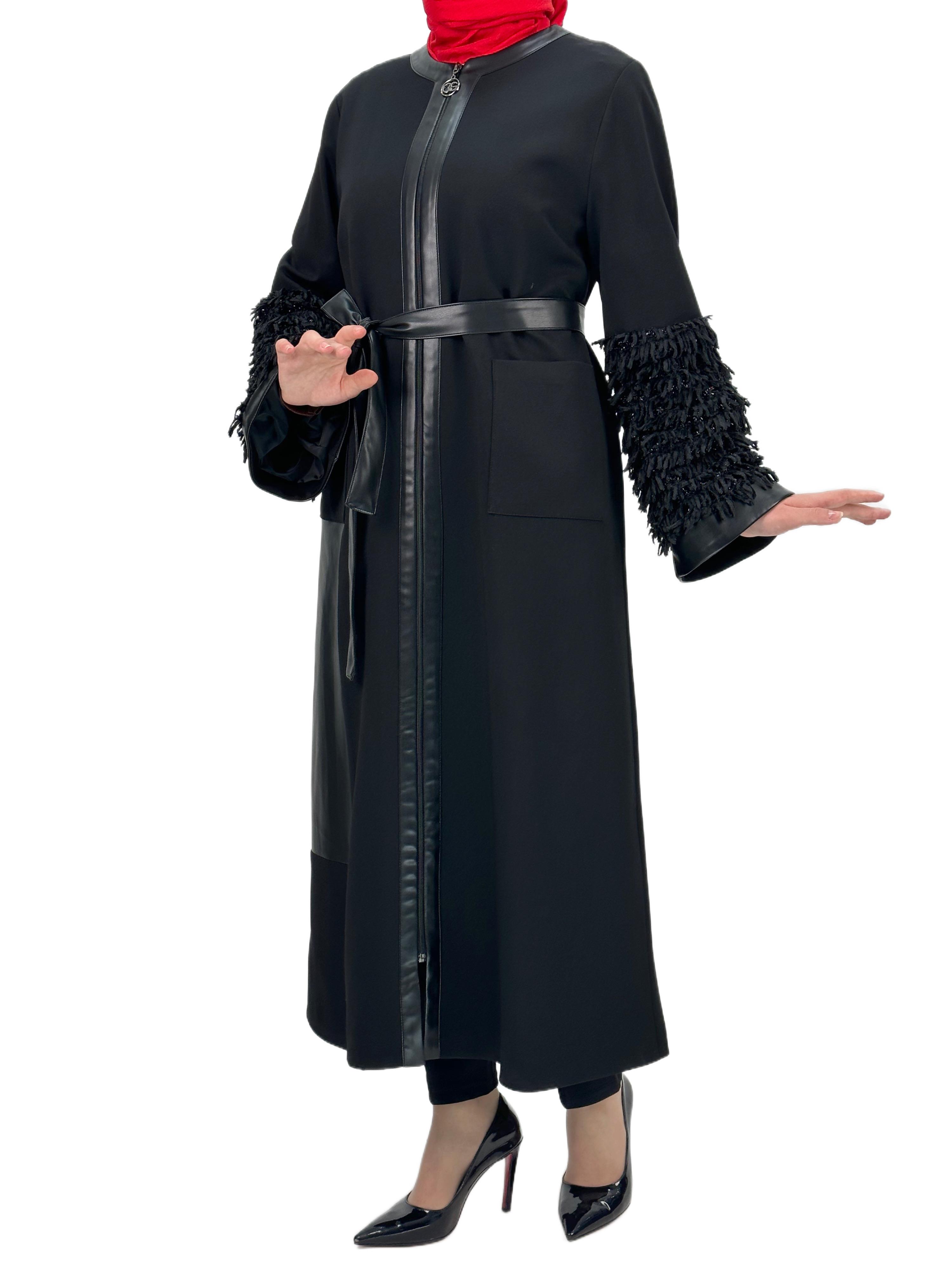 Kolları Püsküllü Kap Siyah OTW1398