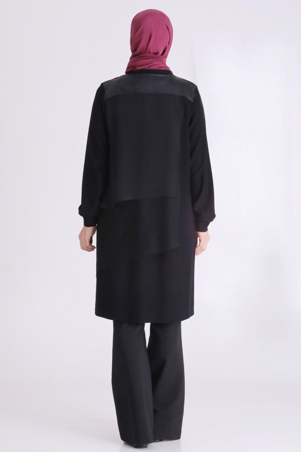 Kolye Aksesuarlı Tunik Siyah OTW20131