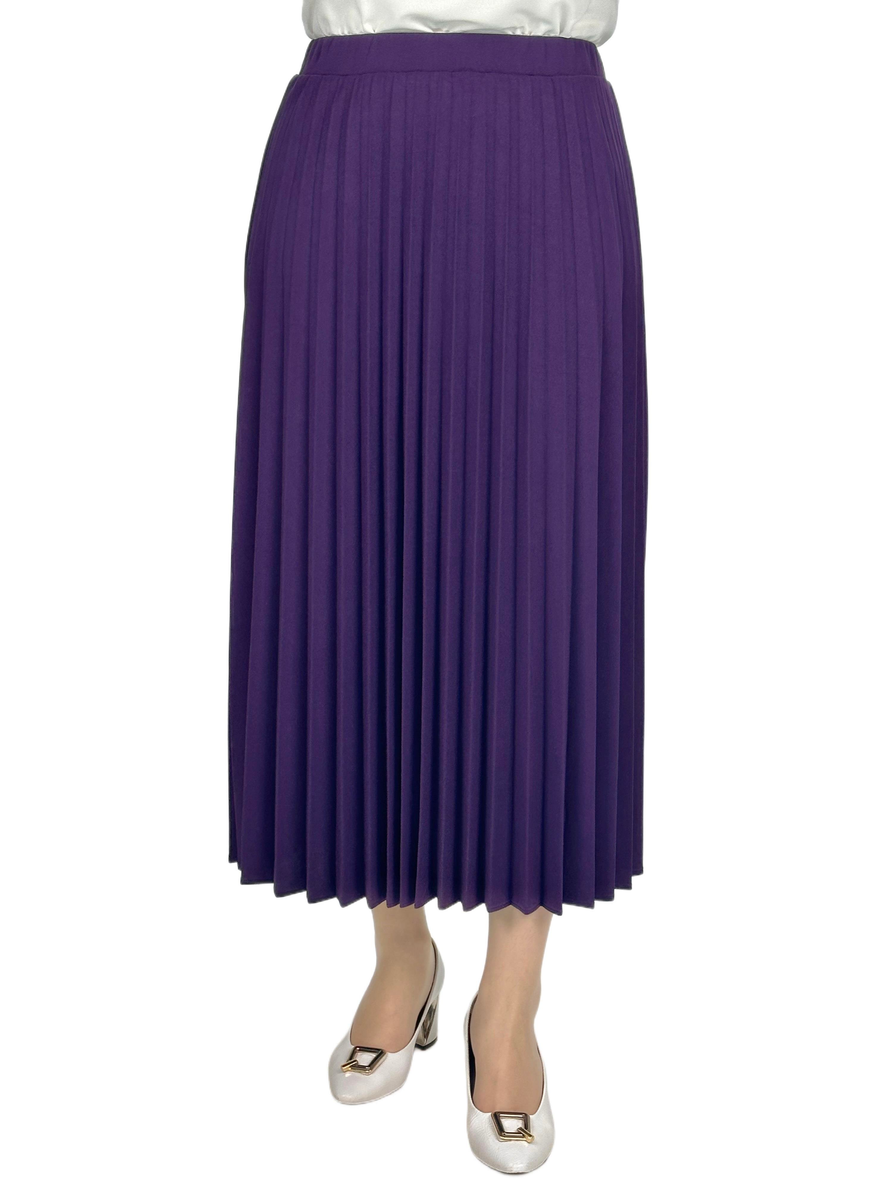 Krep Kumaş Etek Mor OTW8413