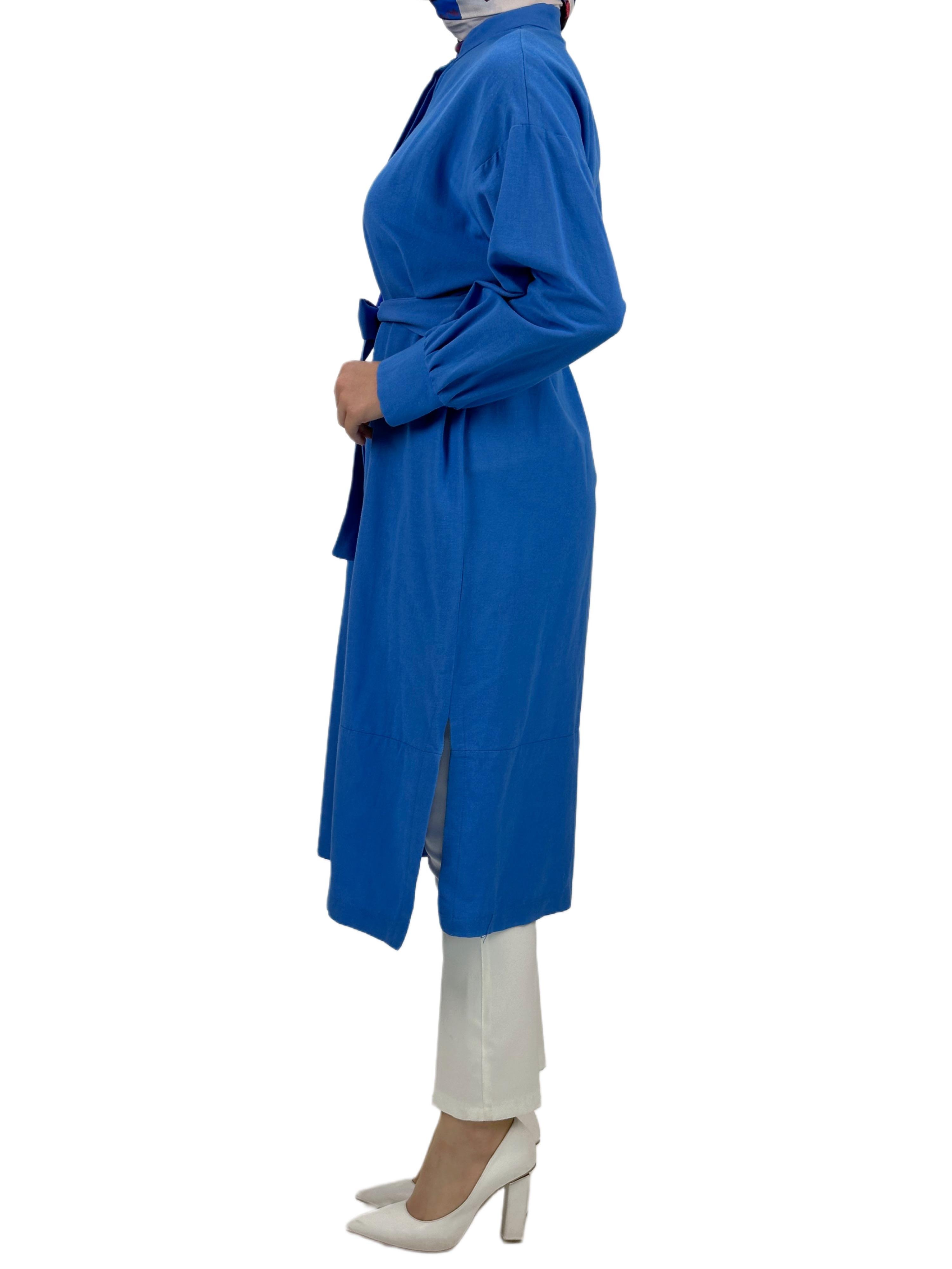 Kuşaklı Tunik Mavi OTW8342