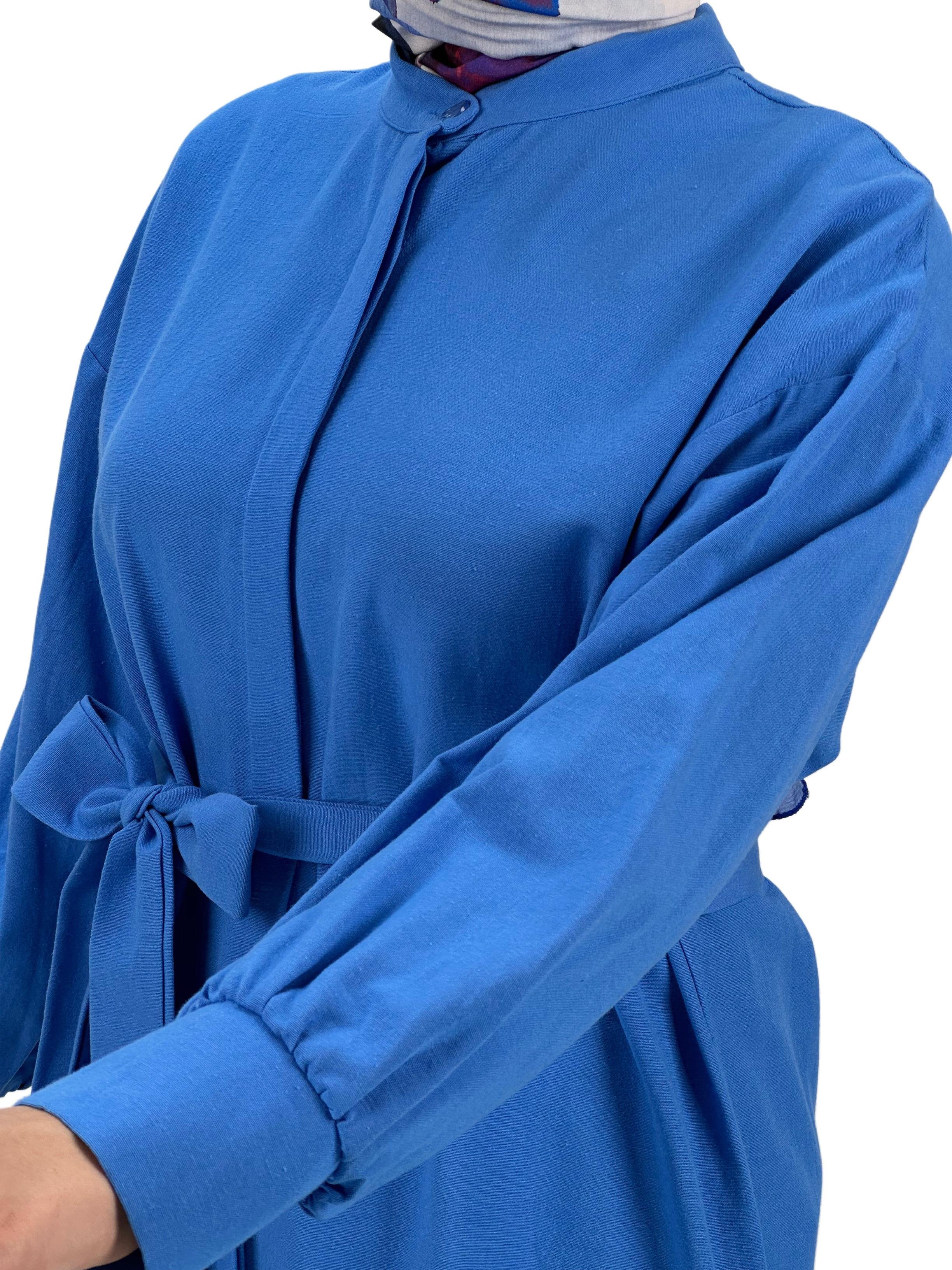 Kuşaklı Tunik Mavi OTW8342