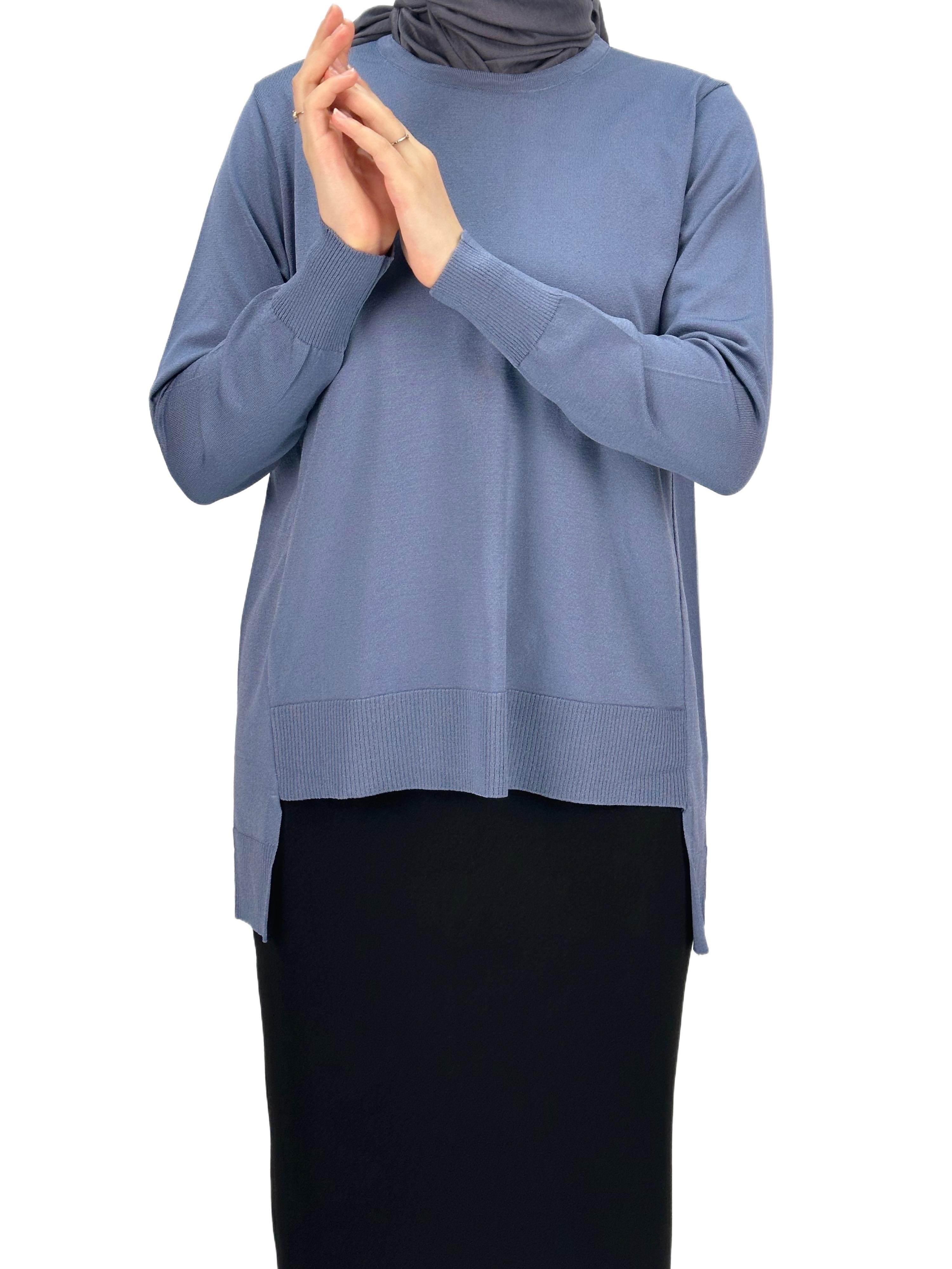 Merserize Triko Bluz İndigo OTW1666