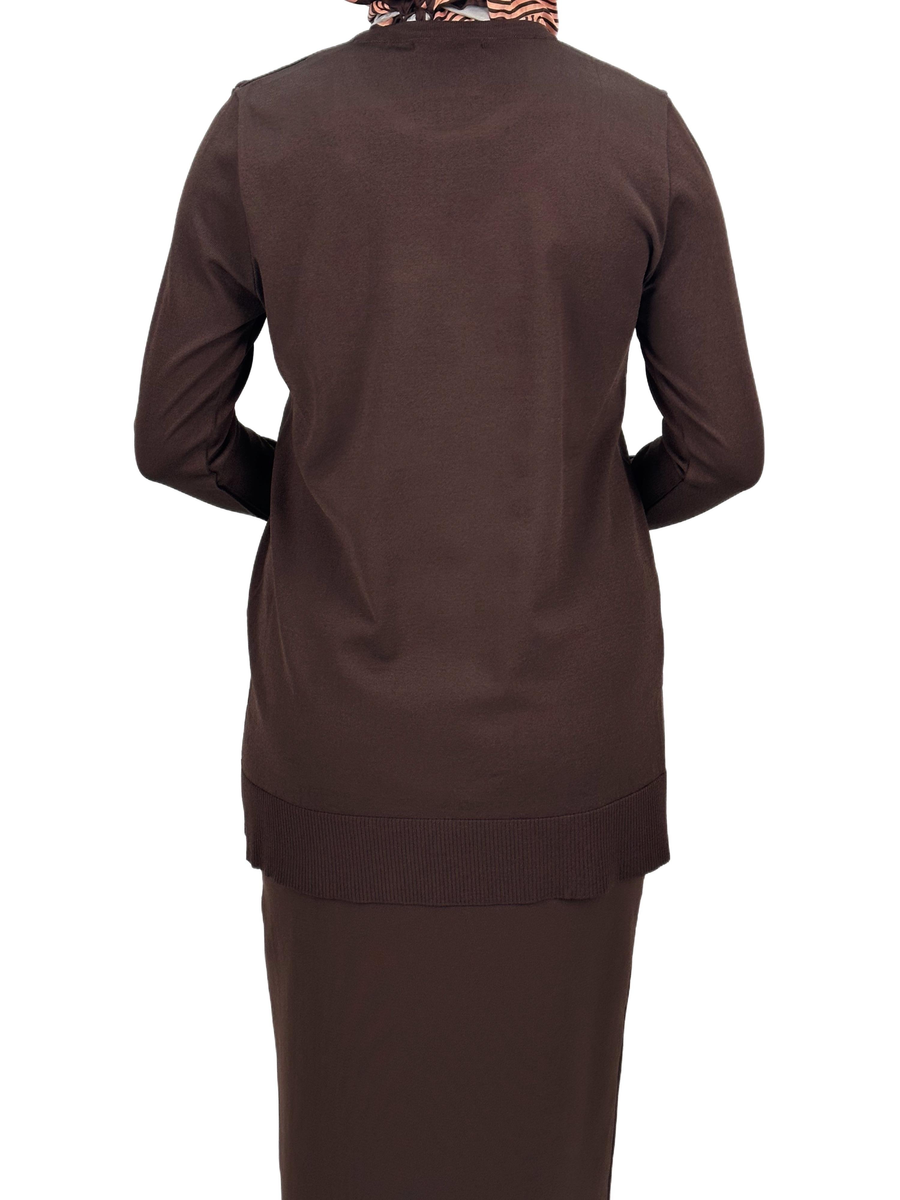 Merserize Triko Bluz Kahve OTW1666