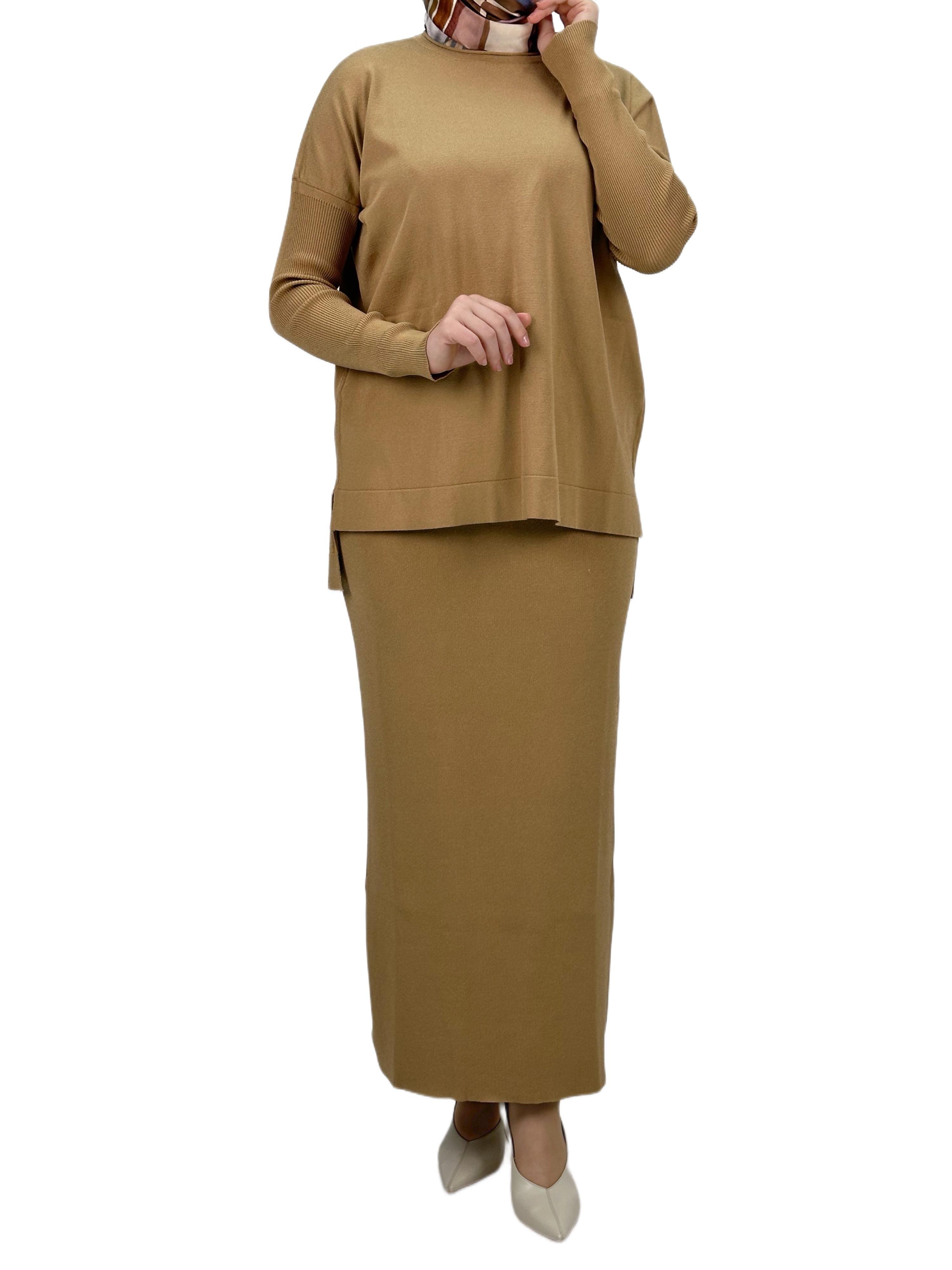 Merserize Triko Etekli Takım Camel OTW0224