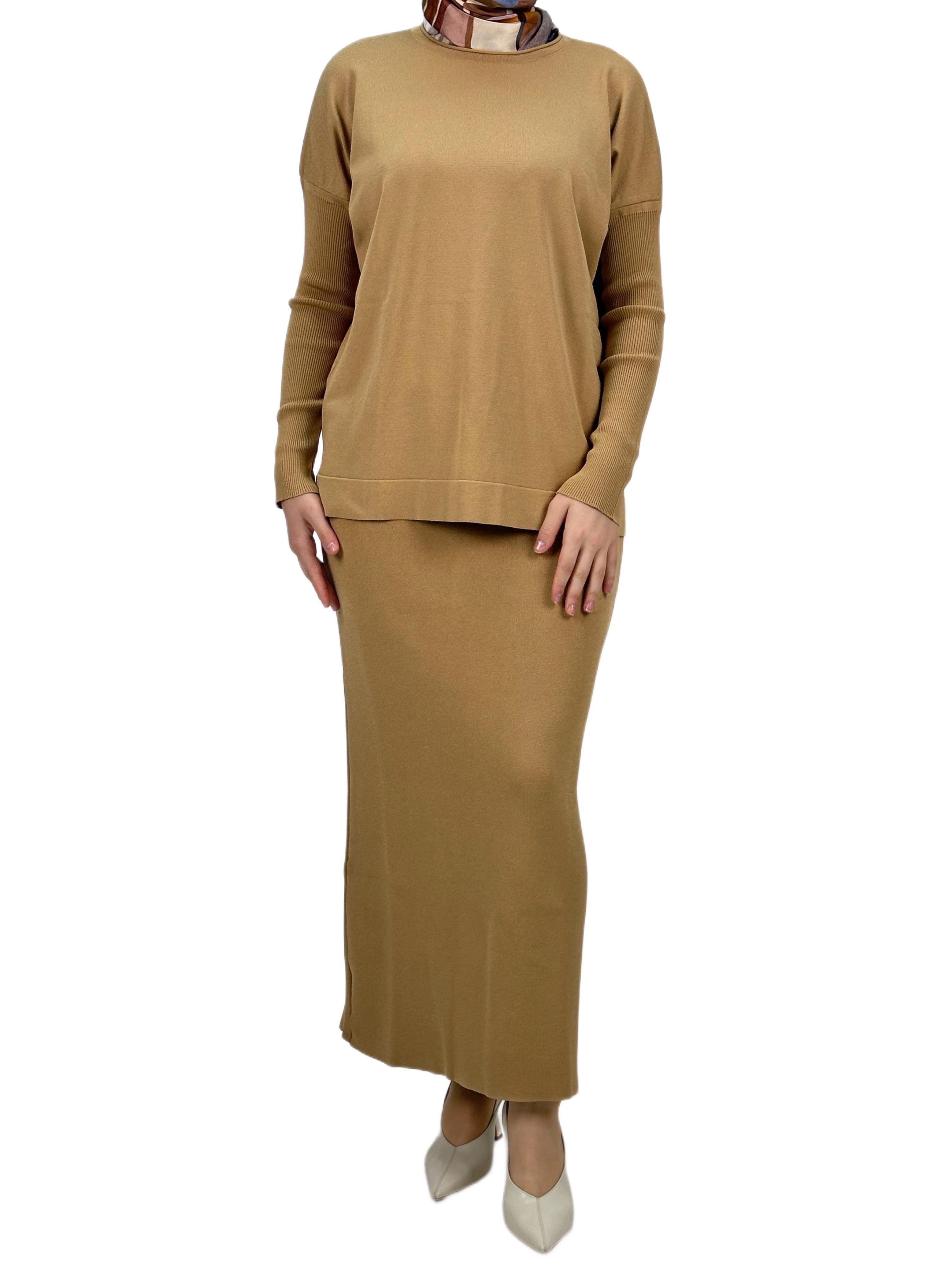 Merserize Triko Etekli Takım Camel OTW0224
