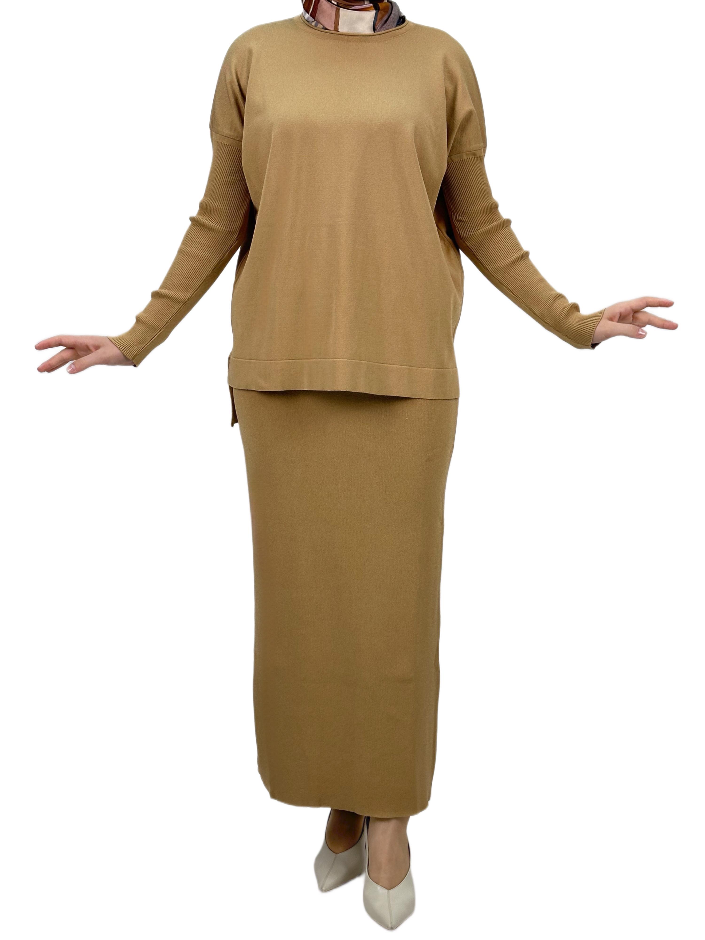 Merserize Triko Etekli Takım Camel OTW0224