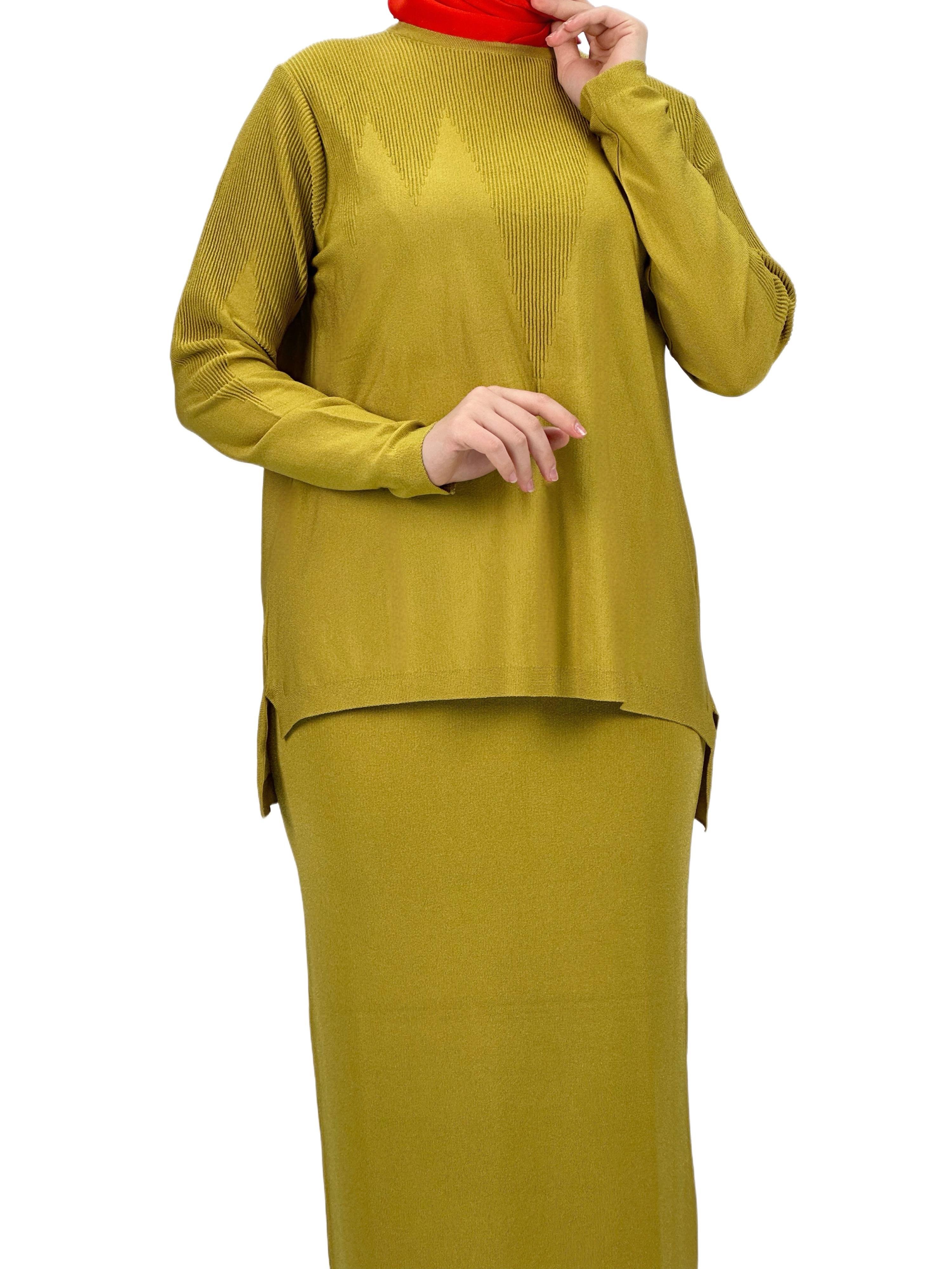 Merserize Triko Etekli Takım Hardal OTW0324