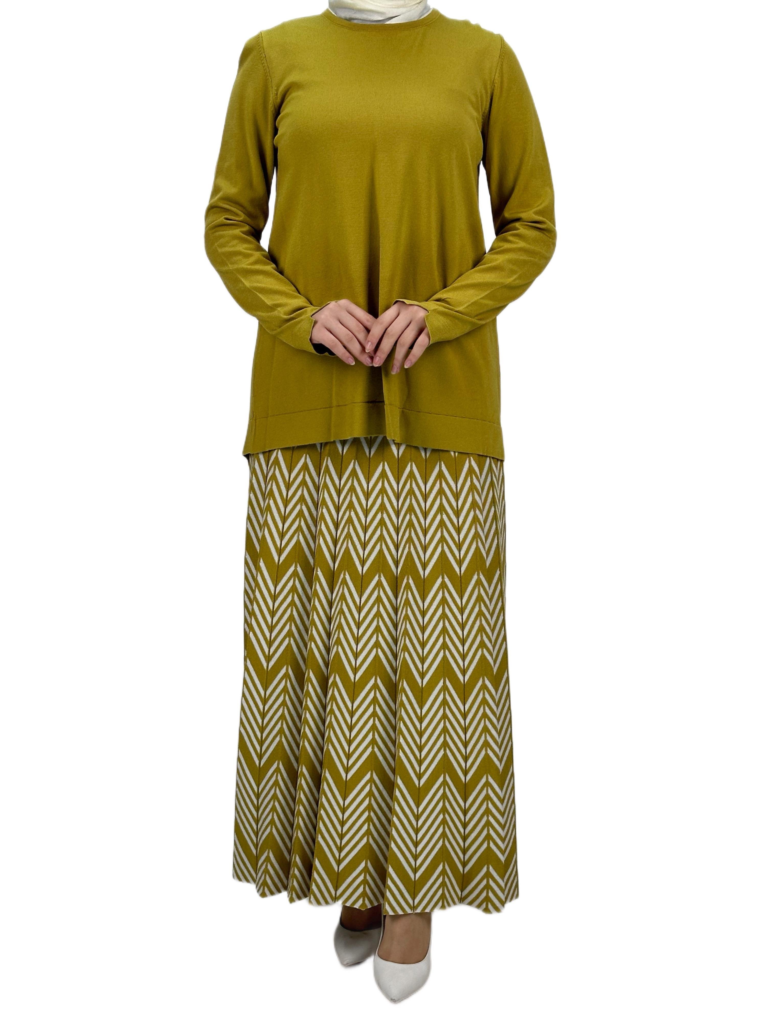 Merserize Triko Etekli Takım Yağ Yeşili OTW0624