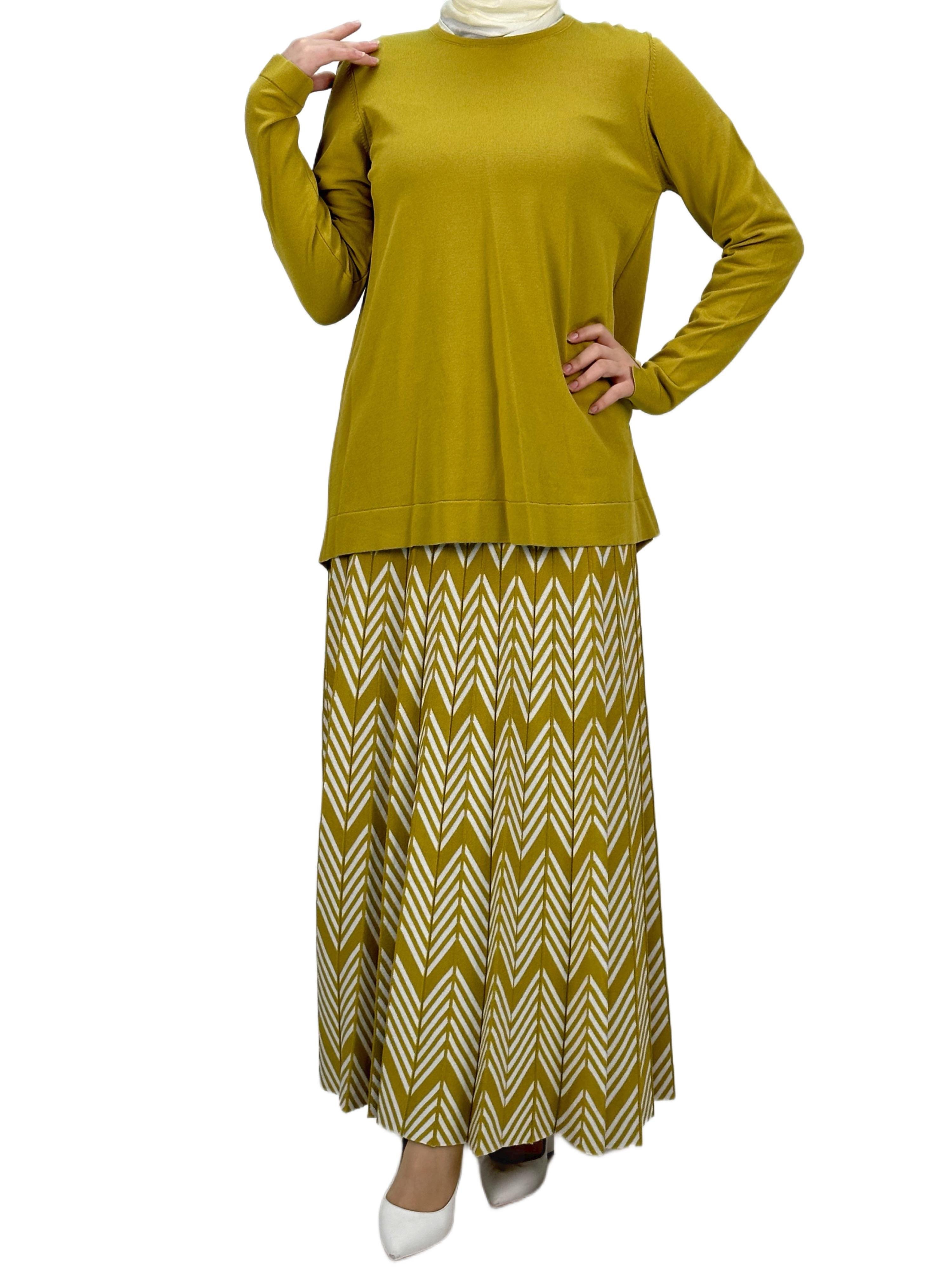 Merserize Triko Etekli Takım Yağ Yeşili OTW0624