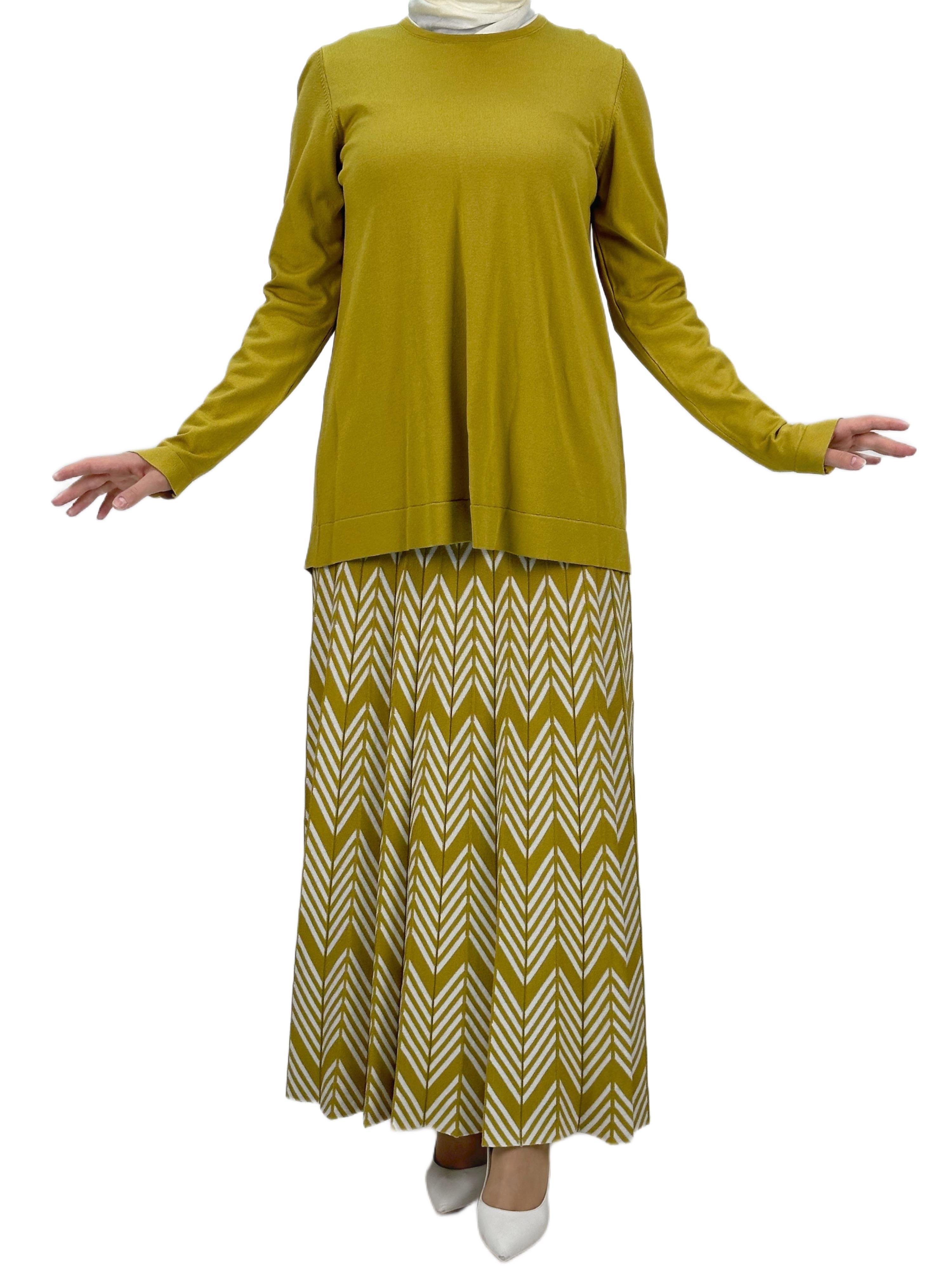 Merserize Triko Etekli Takım Yağ Yeşili OTW0624