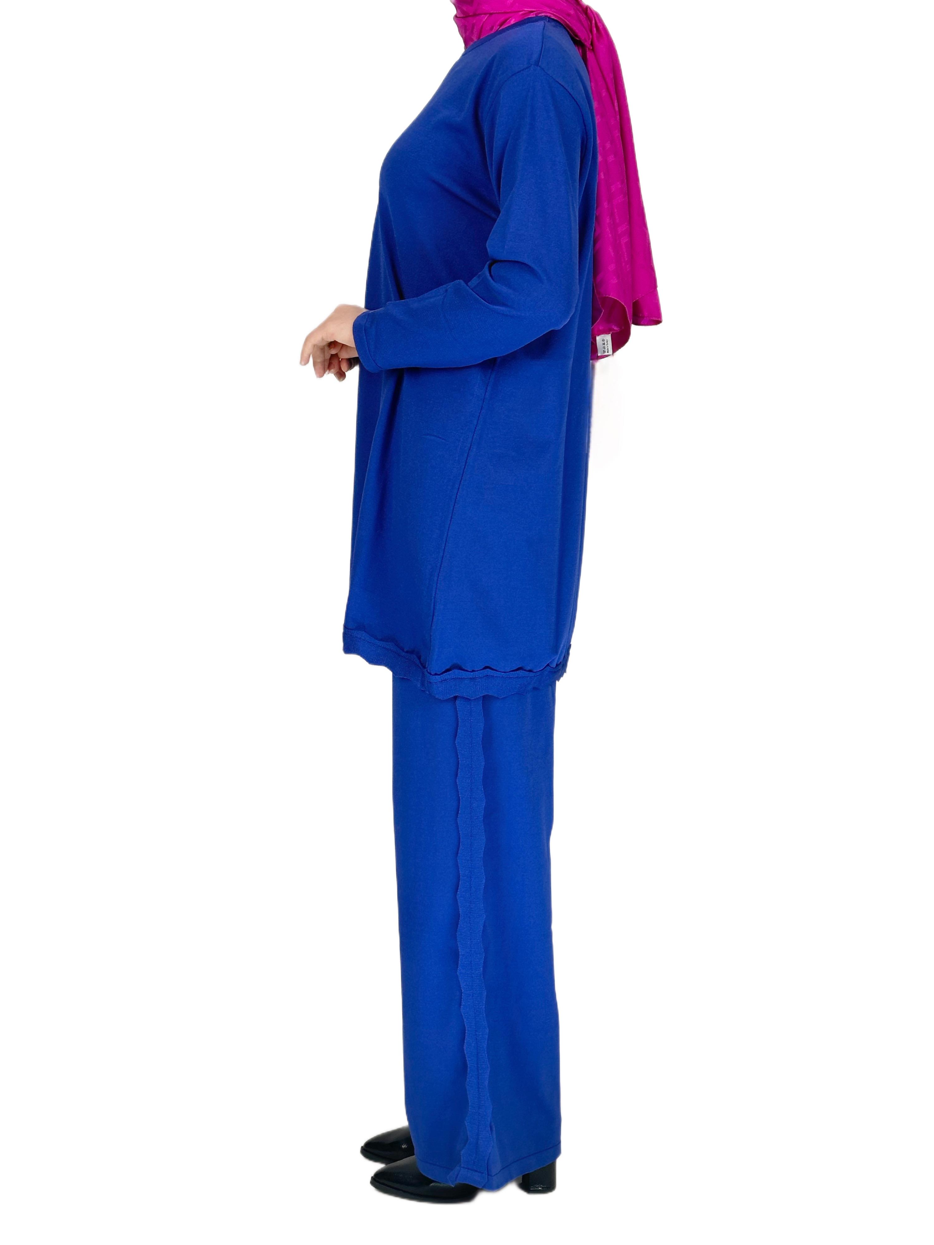 Merserize Triko Takım Saks OTW129