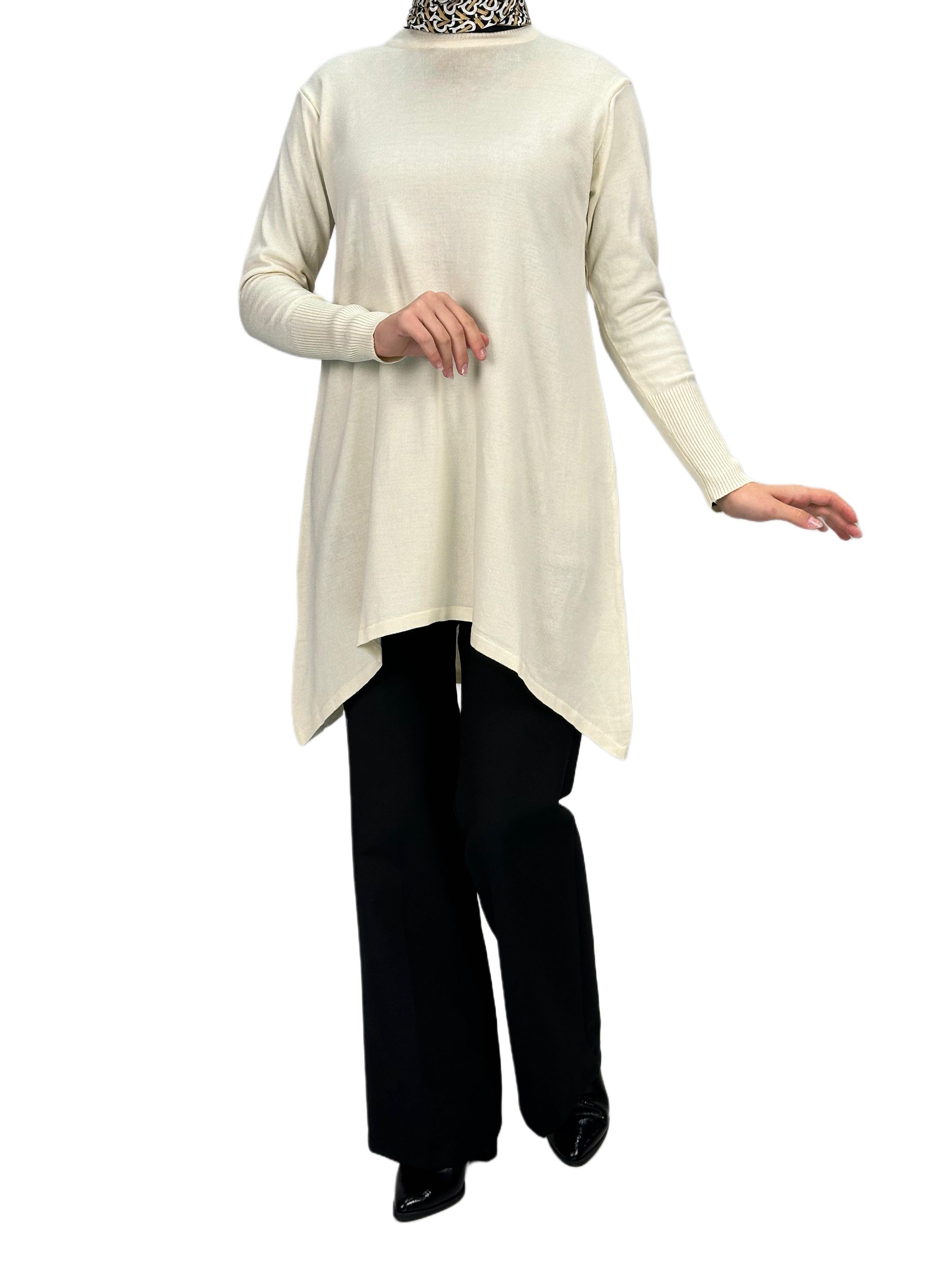 Merserize Triko Tunik Ekru OTW884