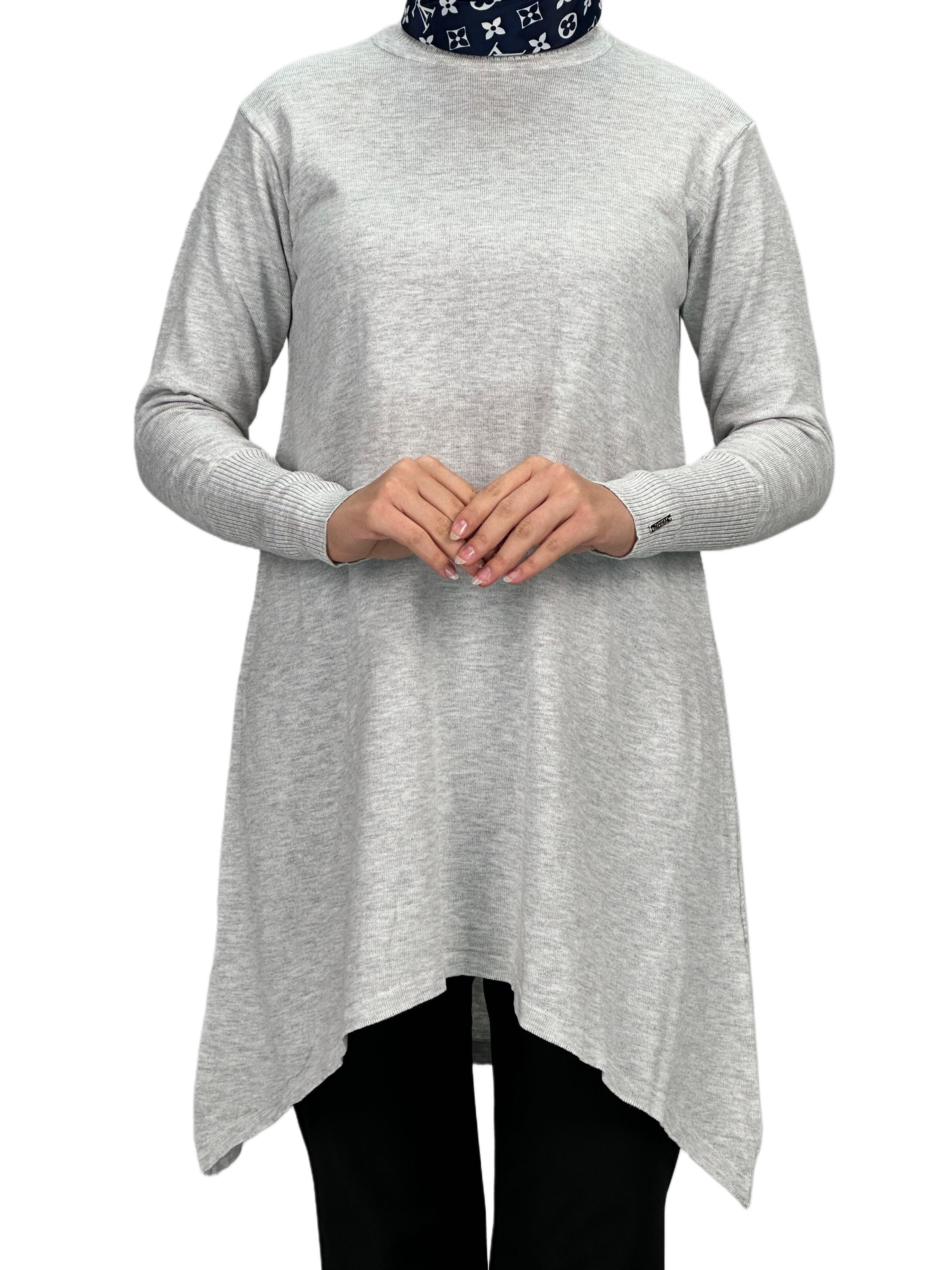 Merserize Triko Tunik Gri OTW884