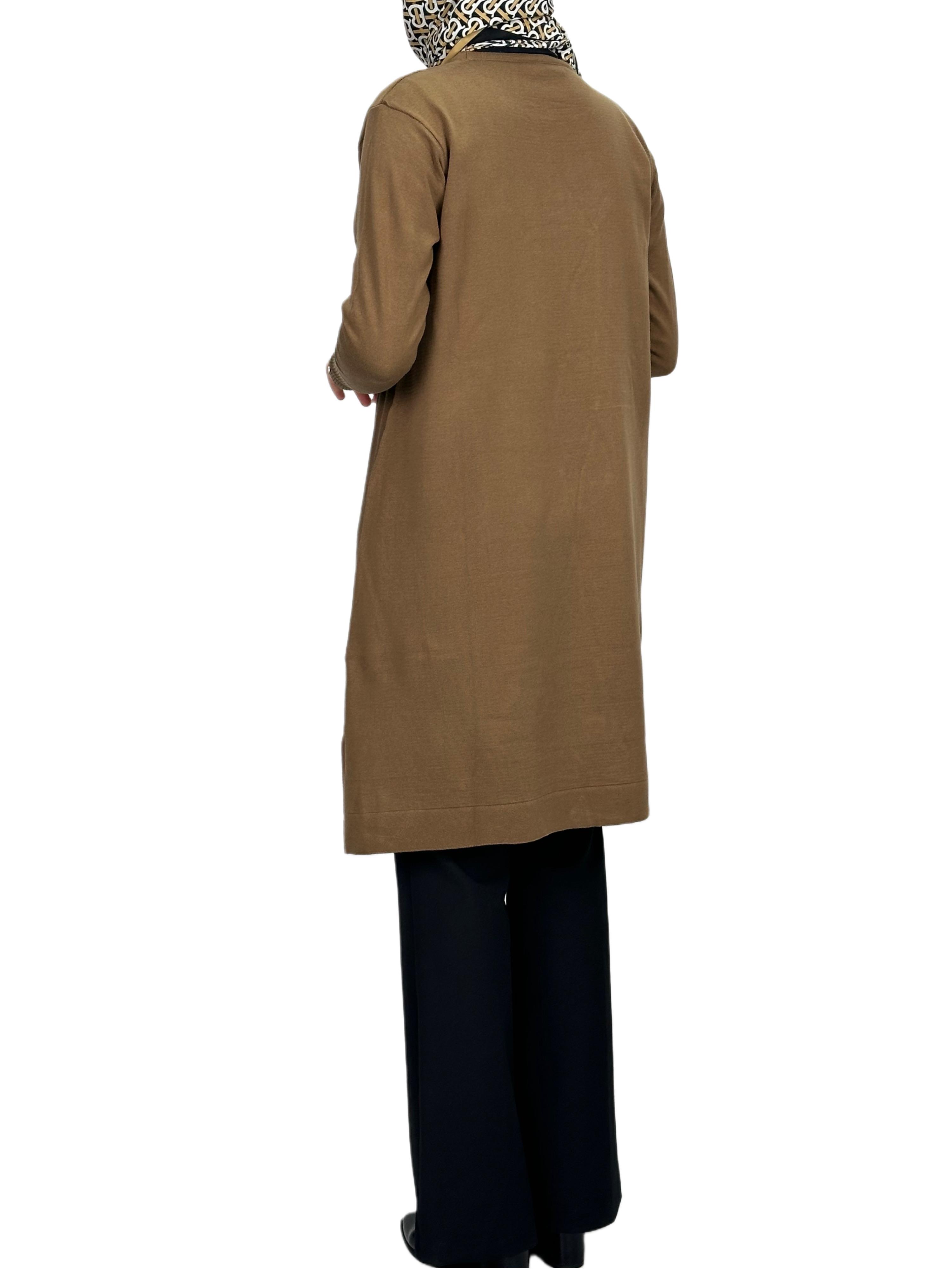 Merserize Triko Tunik Kahve OTW123