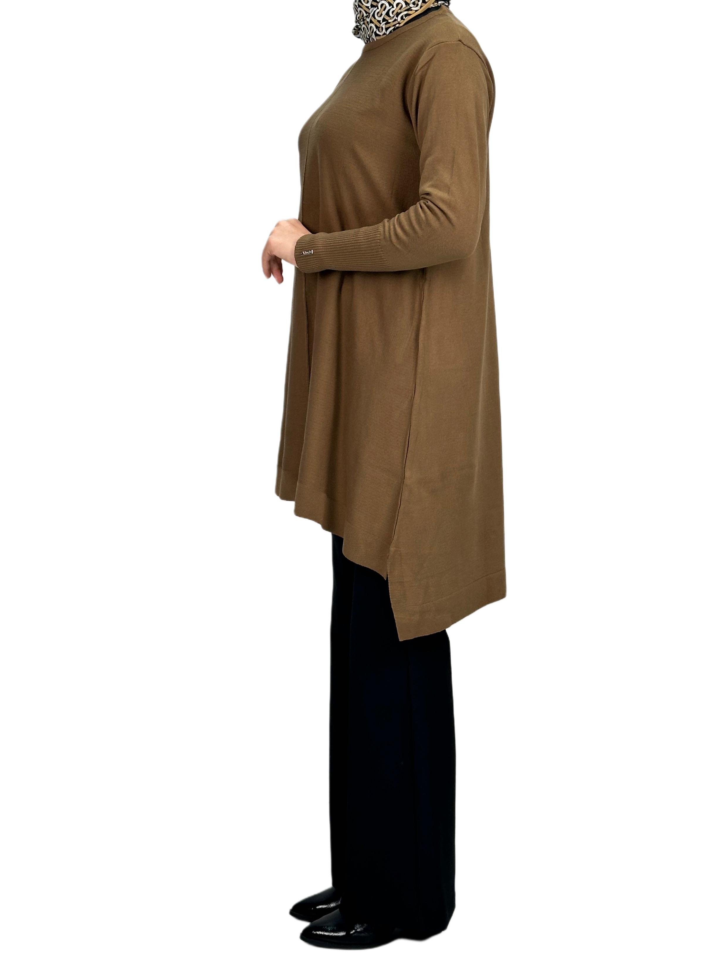 Merserize Triko Tunik Kahve OTW123