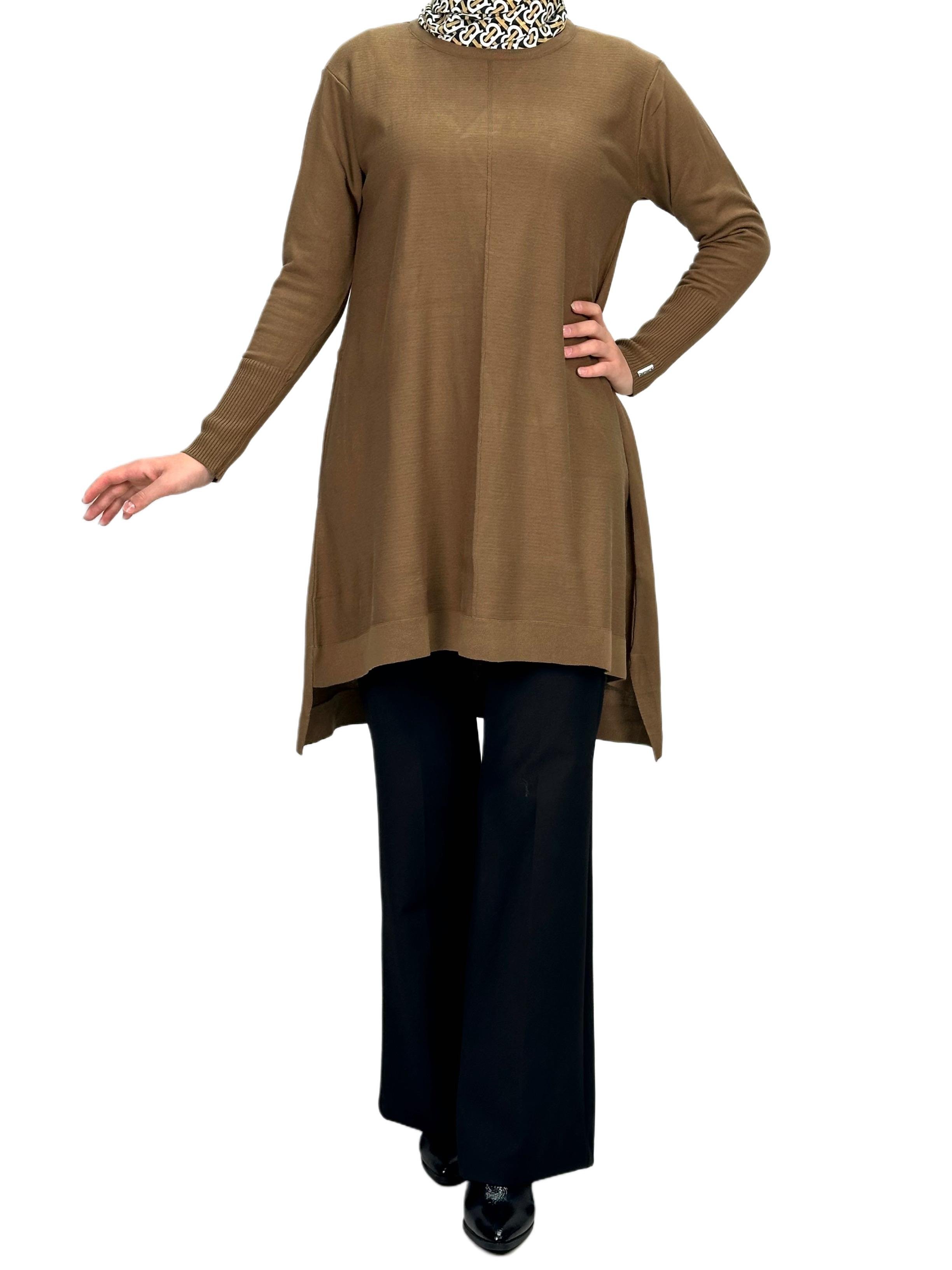 Merserize Triko Tunik Kahve OTW123