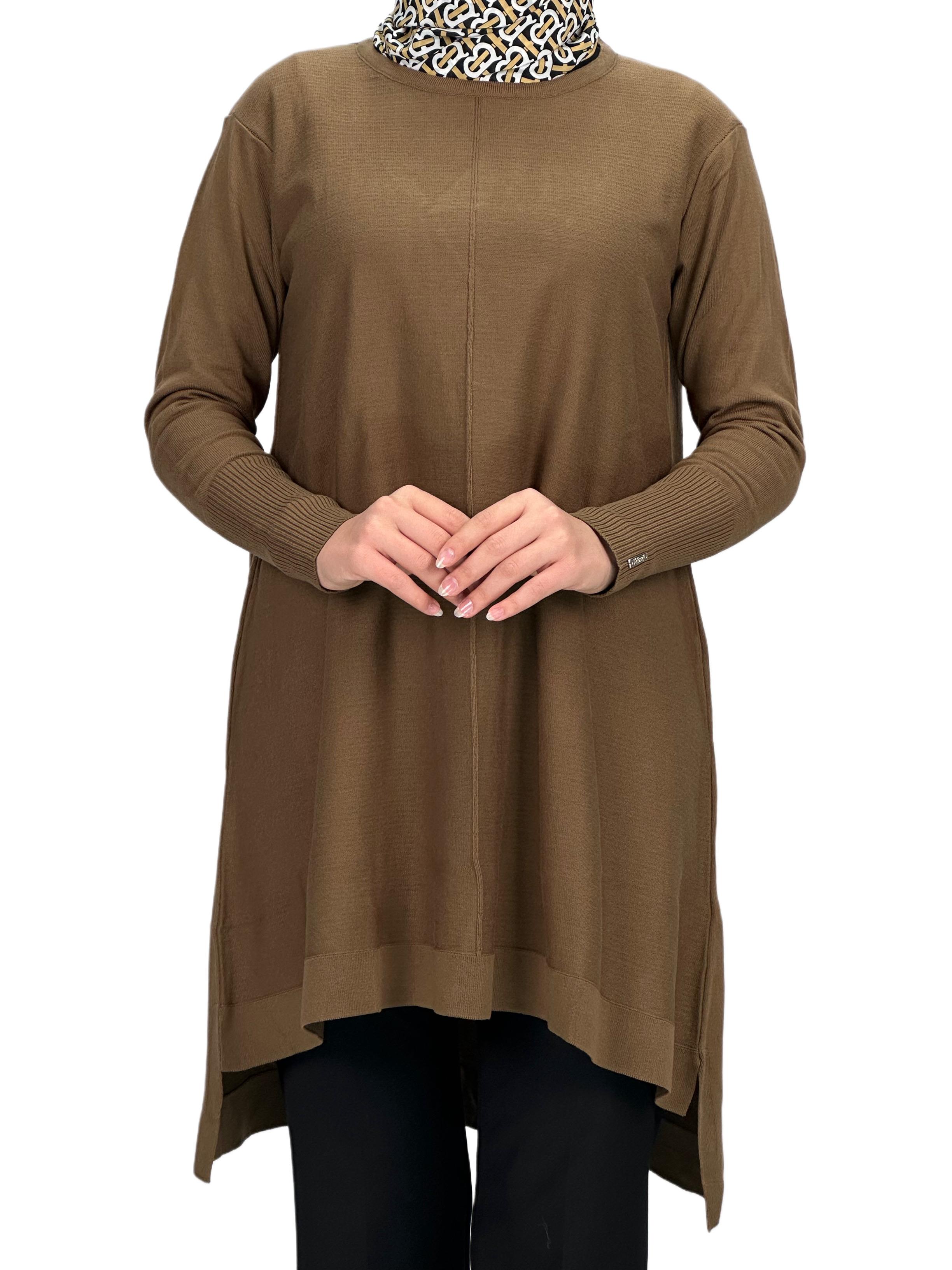 Merserize Triko Tunik Kahve OTW123