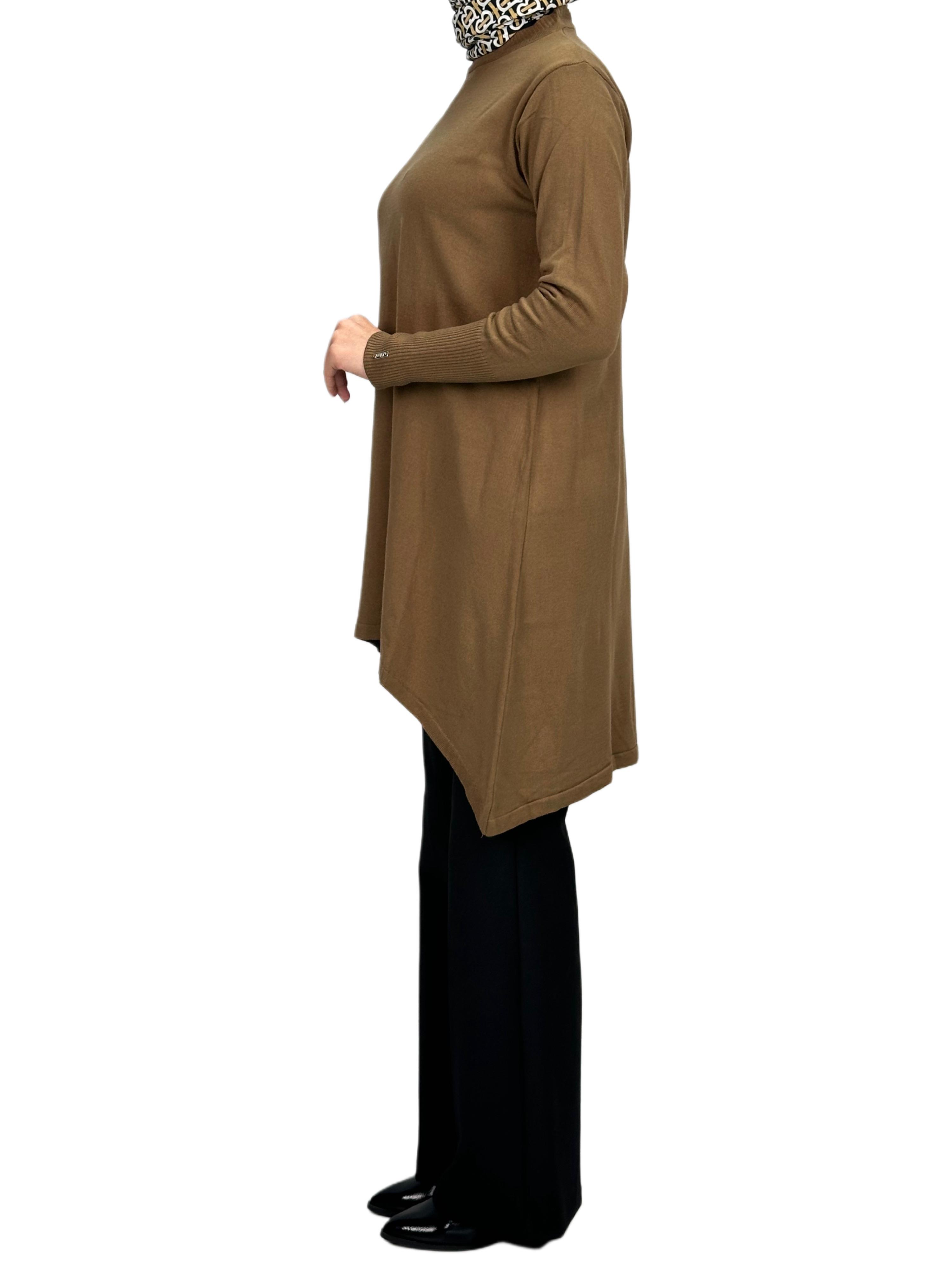 Merserize Triko Tunik Kahve OTW884