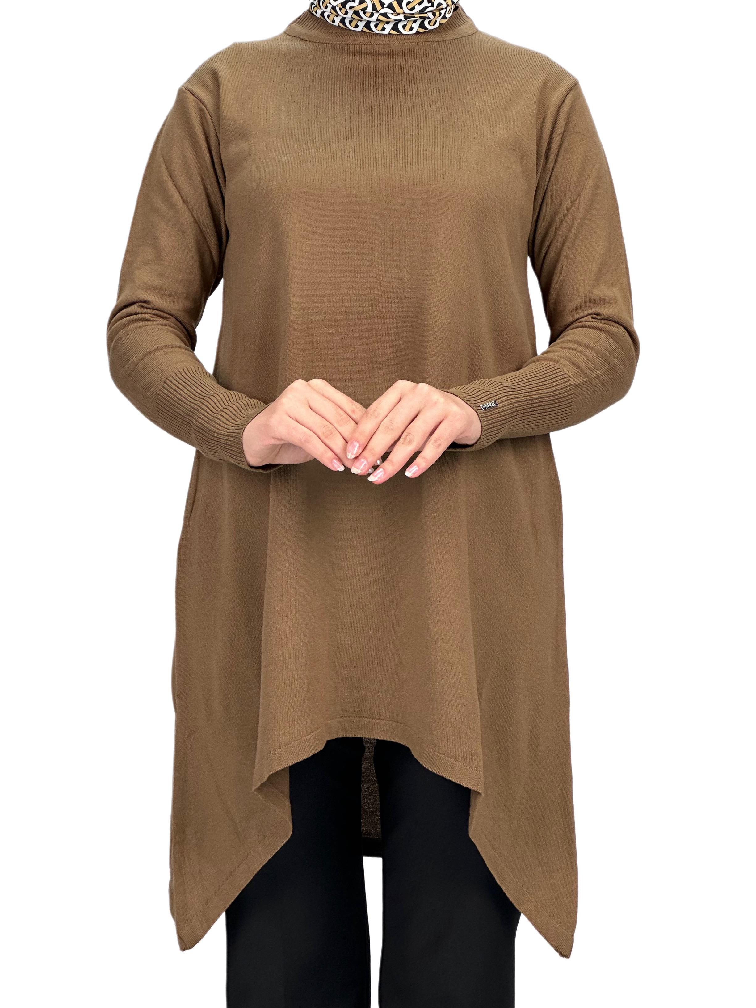 Merserize Triko Tunik Kahve OTW884